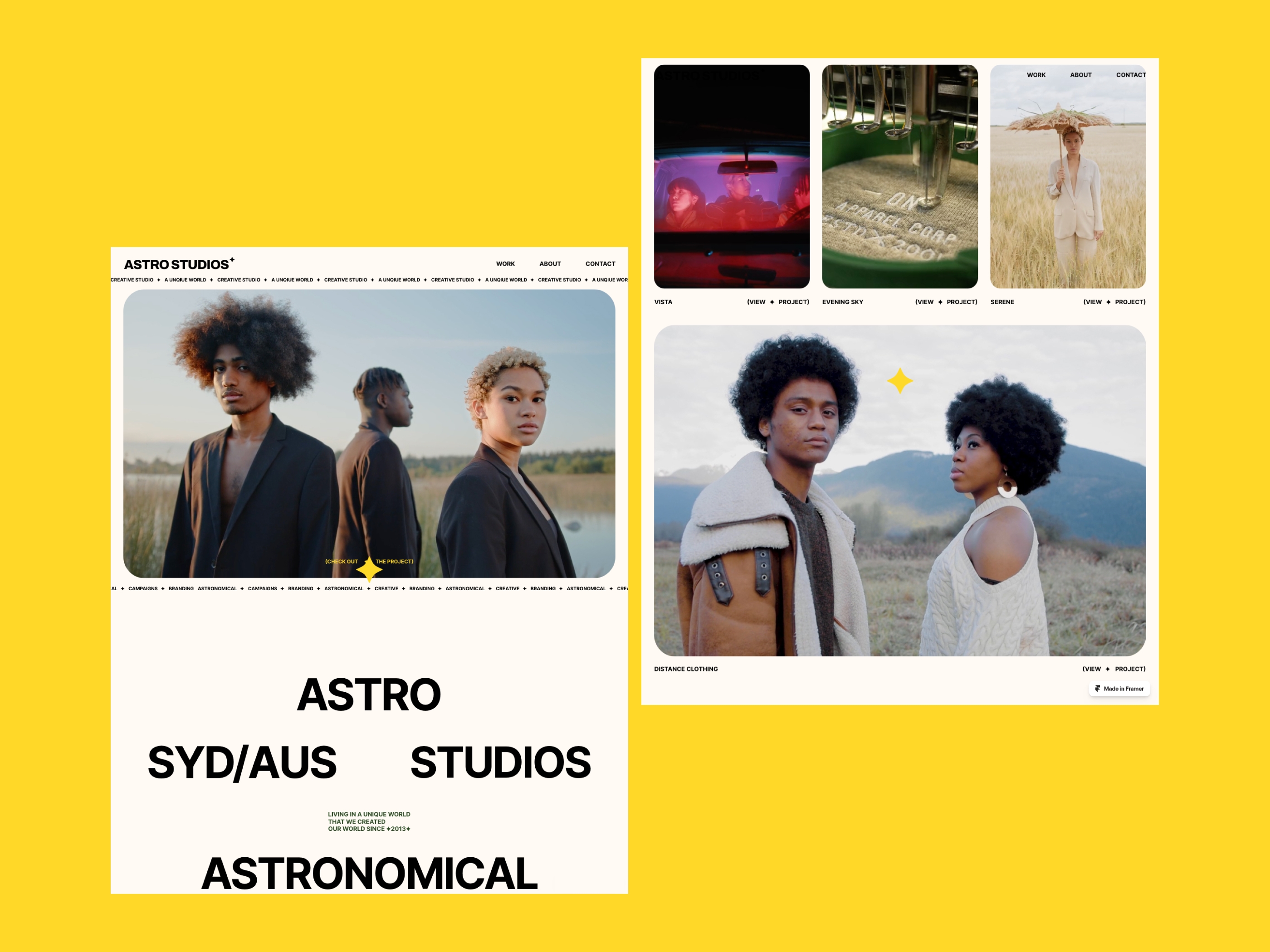 AstroStudios Framer template preview 2