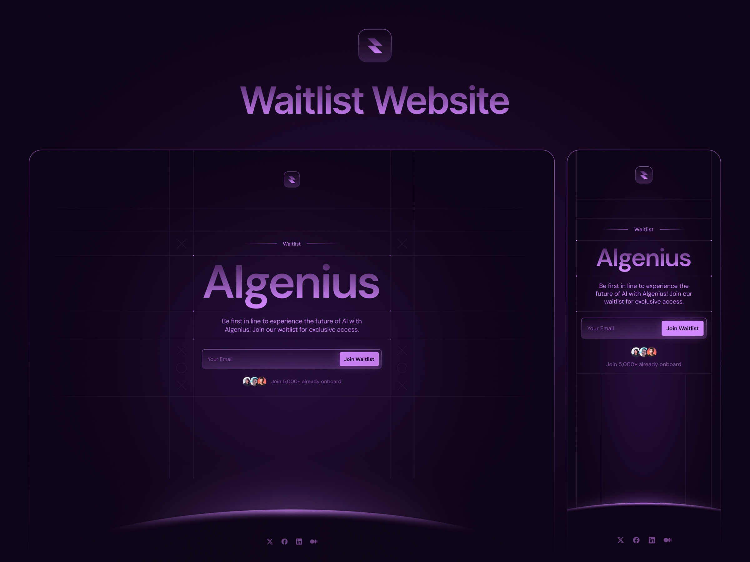 Algenius Framer template preview 2