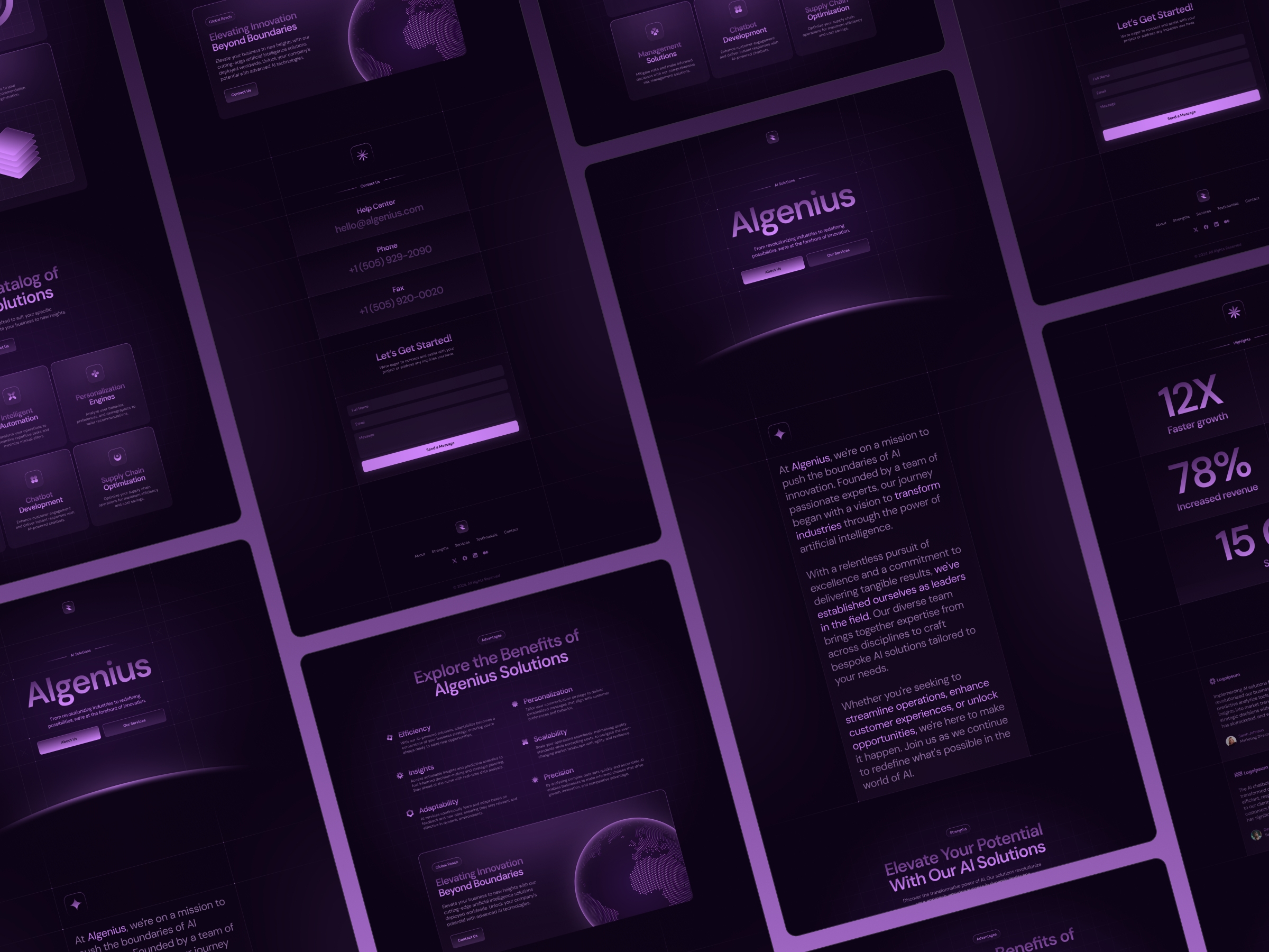 AlgeniusAI Framer template preview 3