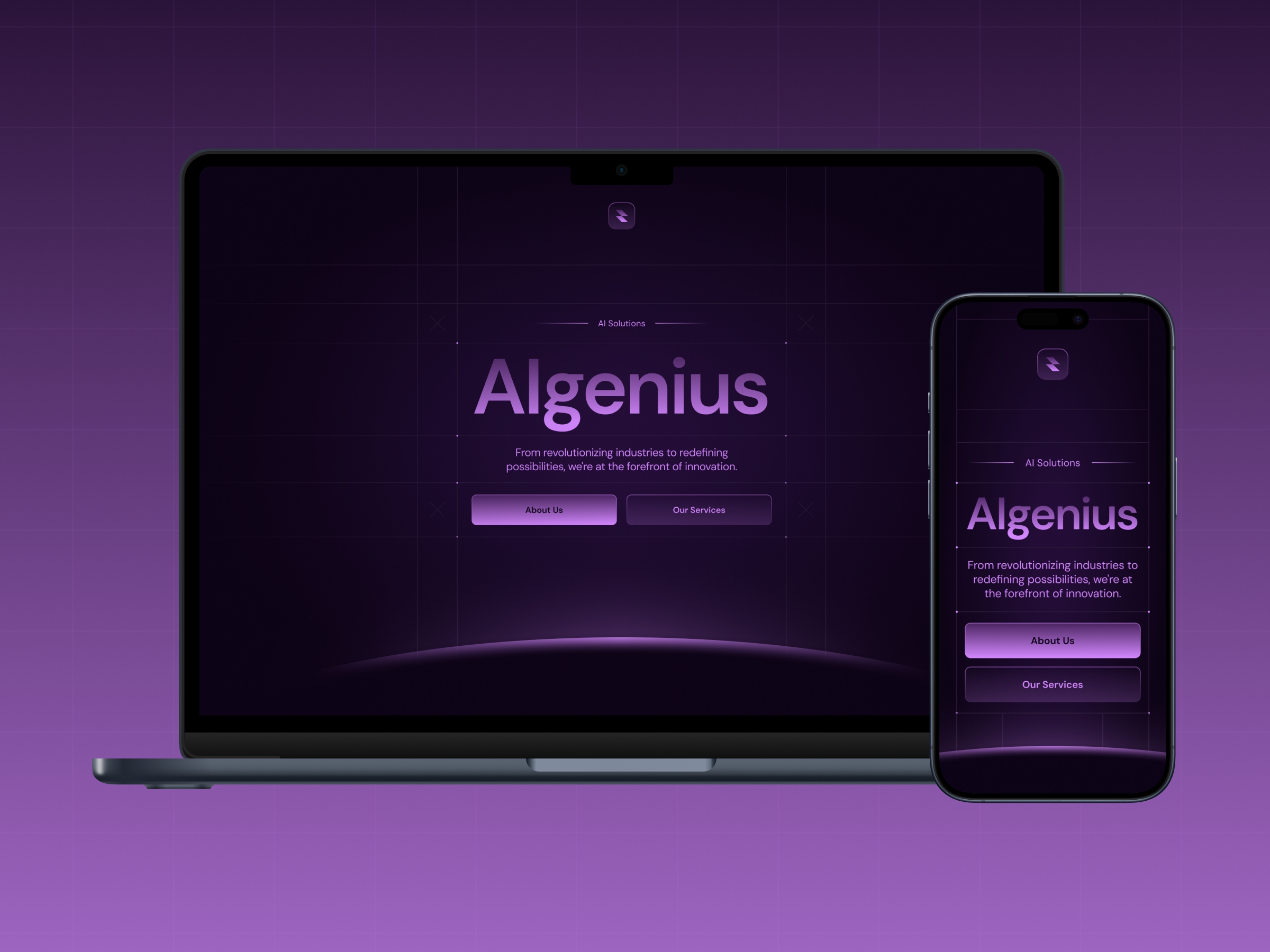 AlgeniusAI Framer template preview 4