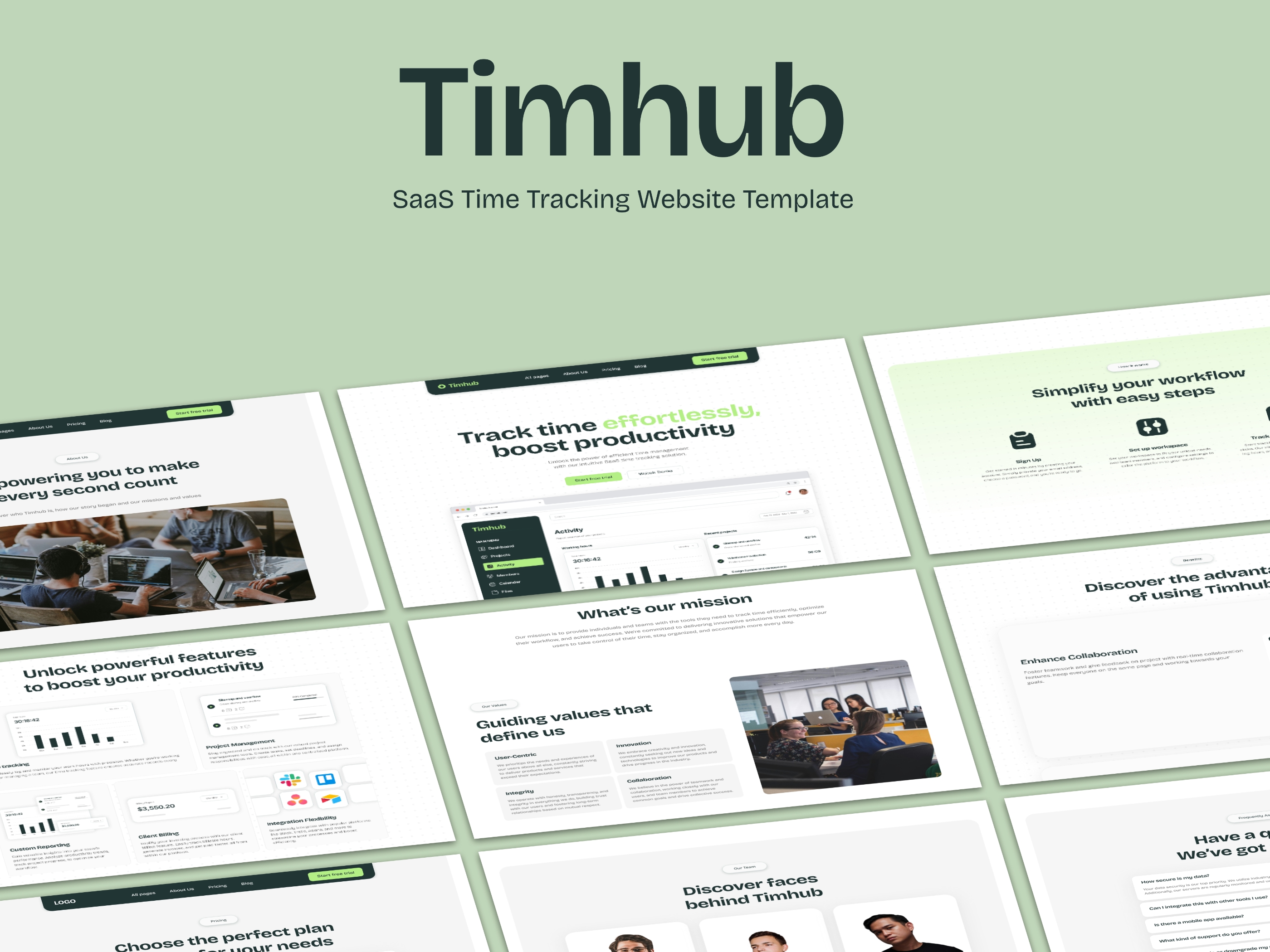 Timhub Framer template preview 1