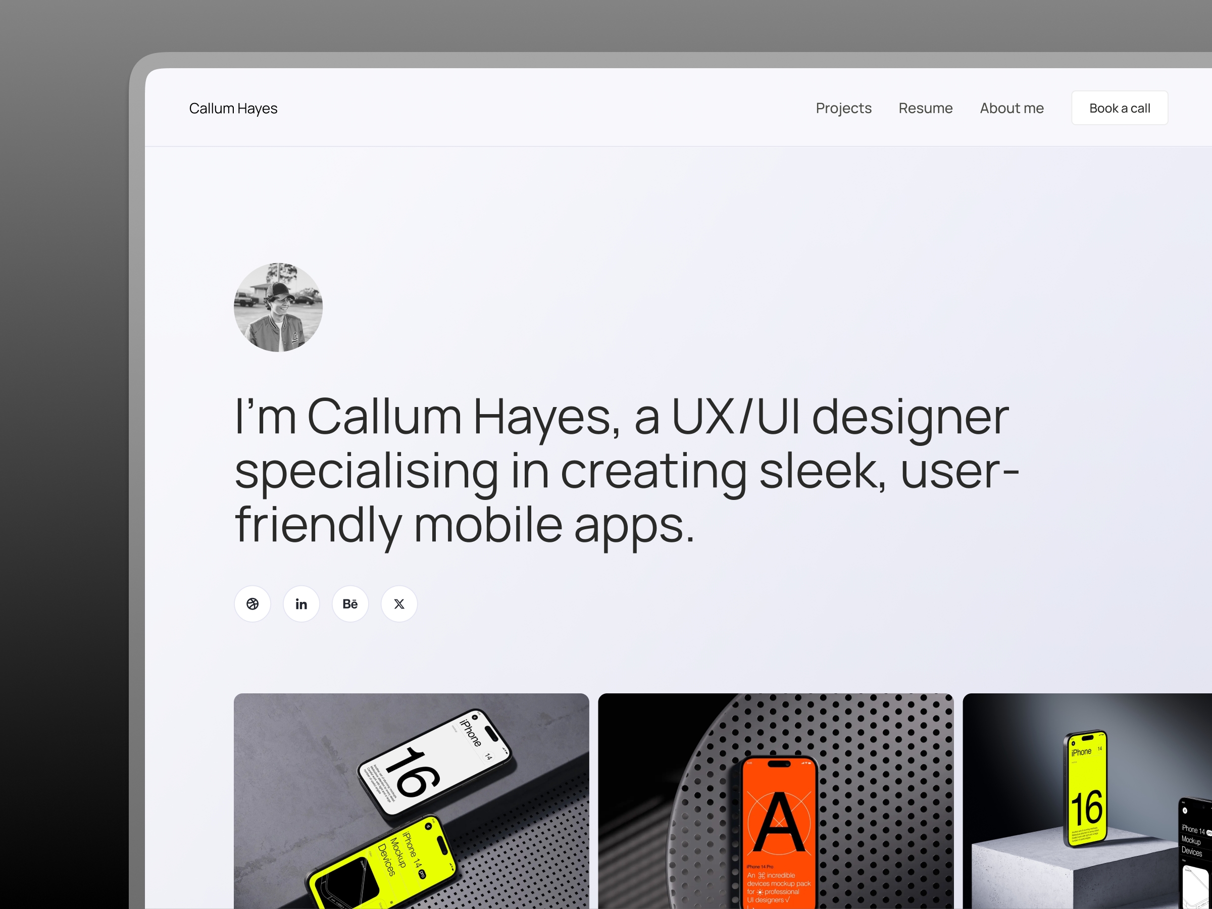 CallumHayes Framer template preview 1