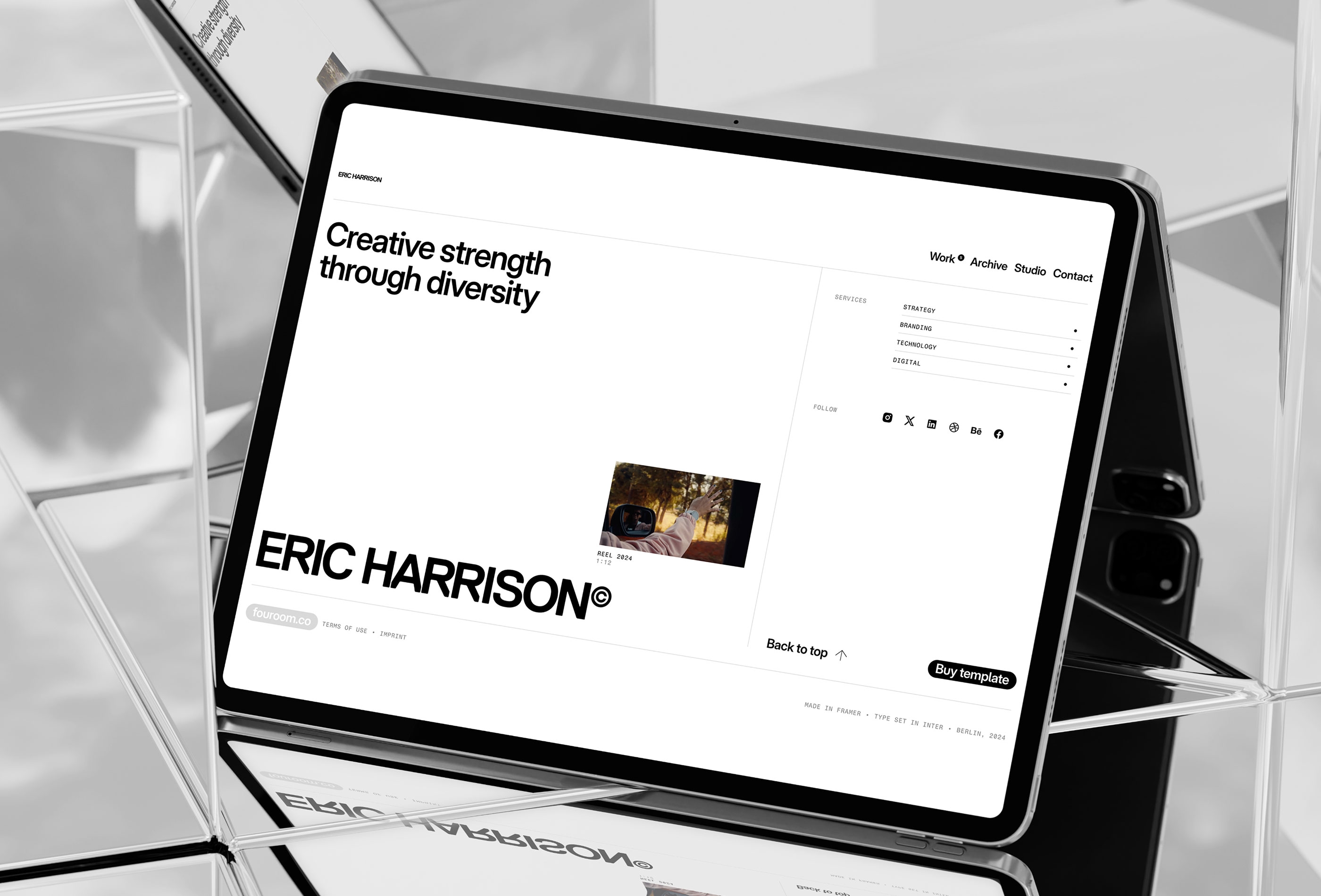 Harrison Framer template preview 4