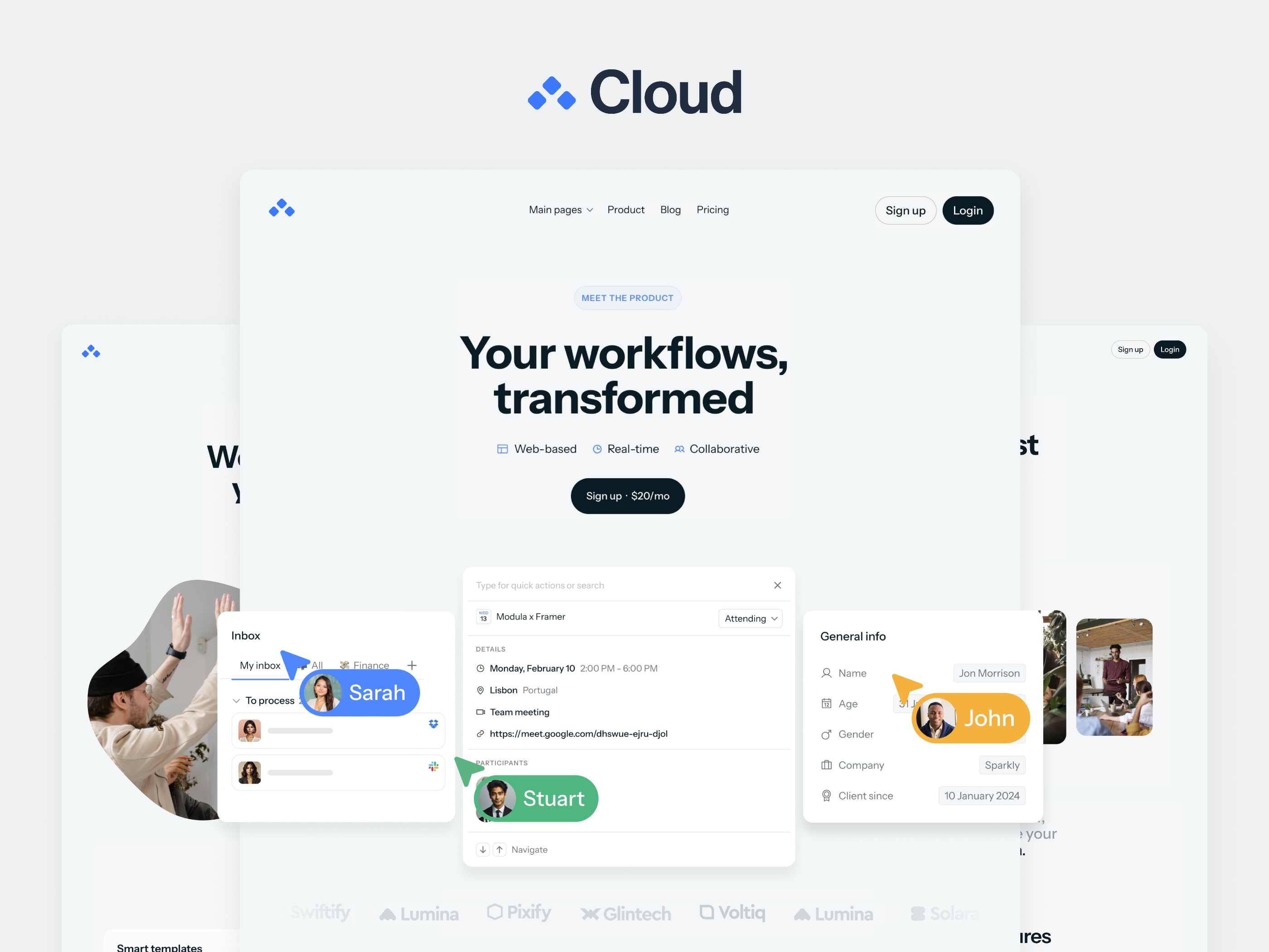 Cloud Framer template preview 1