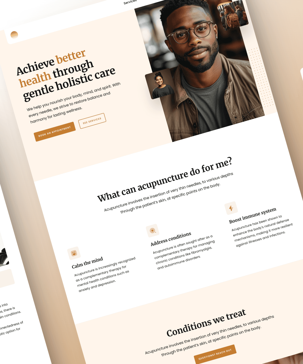 Holistica Framer template preview 1