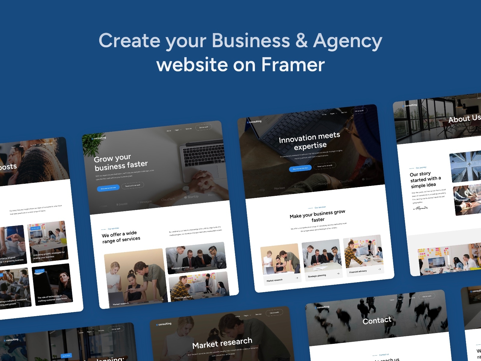 Consulting Framer template preview 3