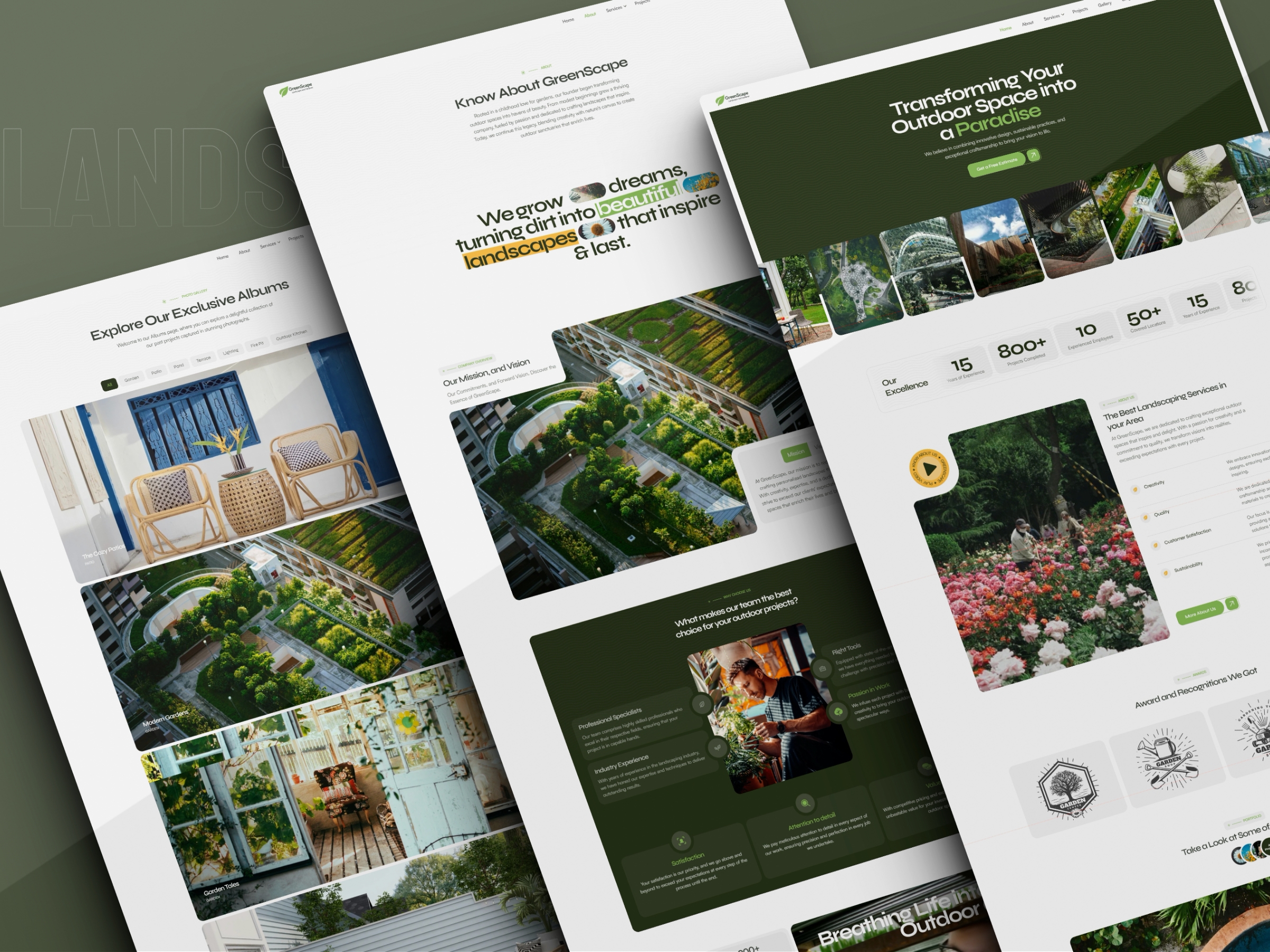 Landscaper Framer template preview 2