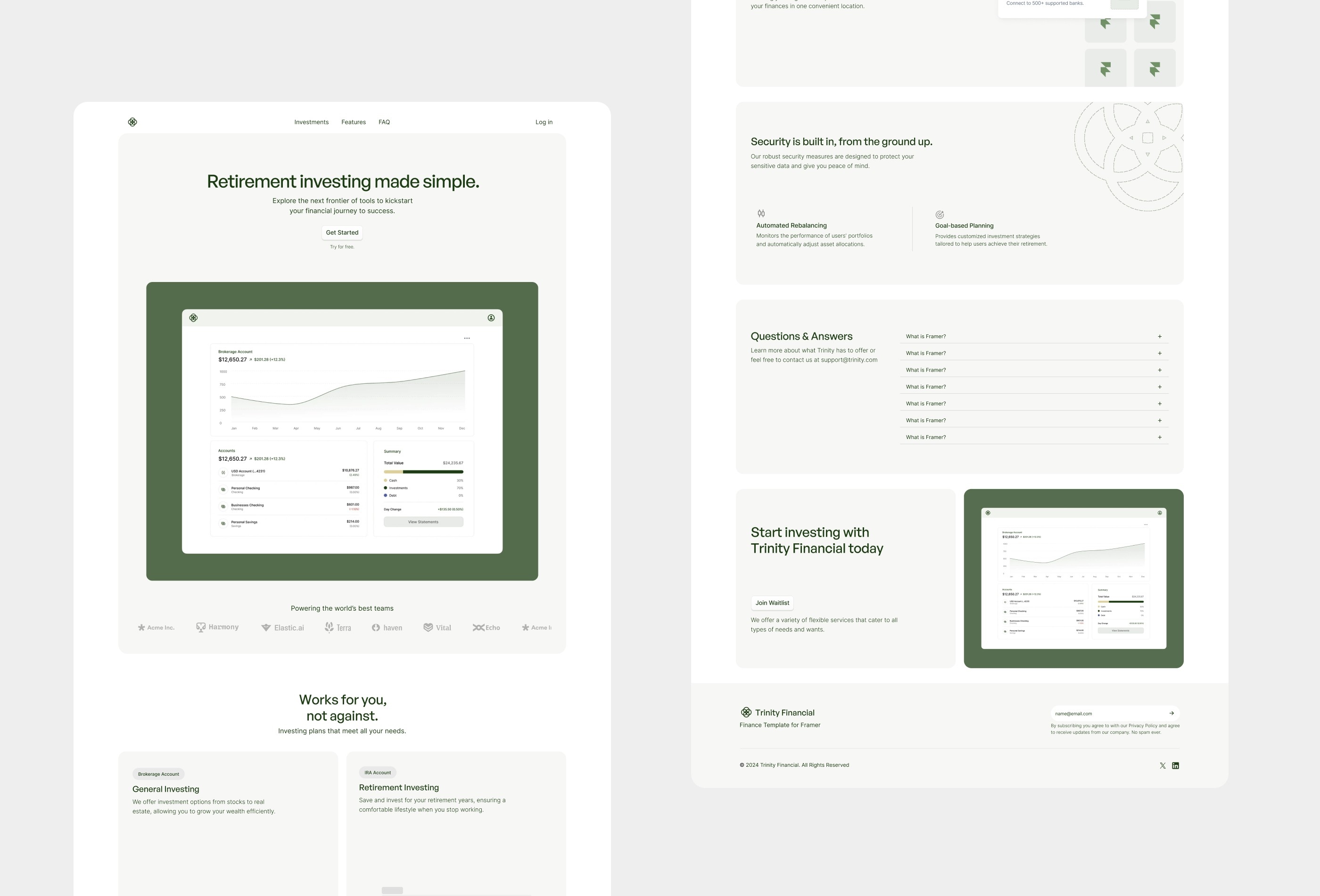 TrinityFinancial Framer template preview 2