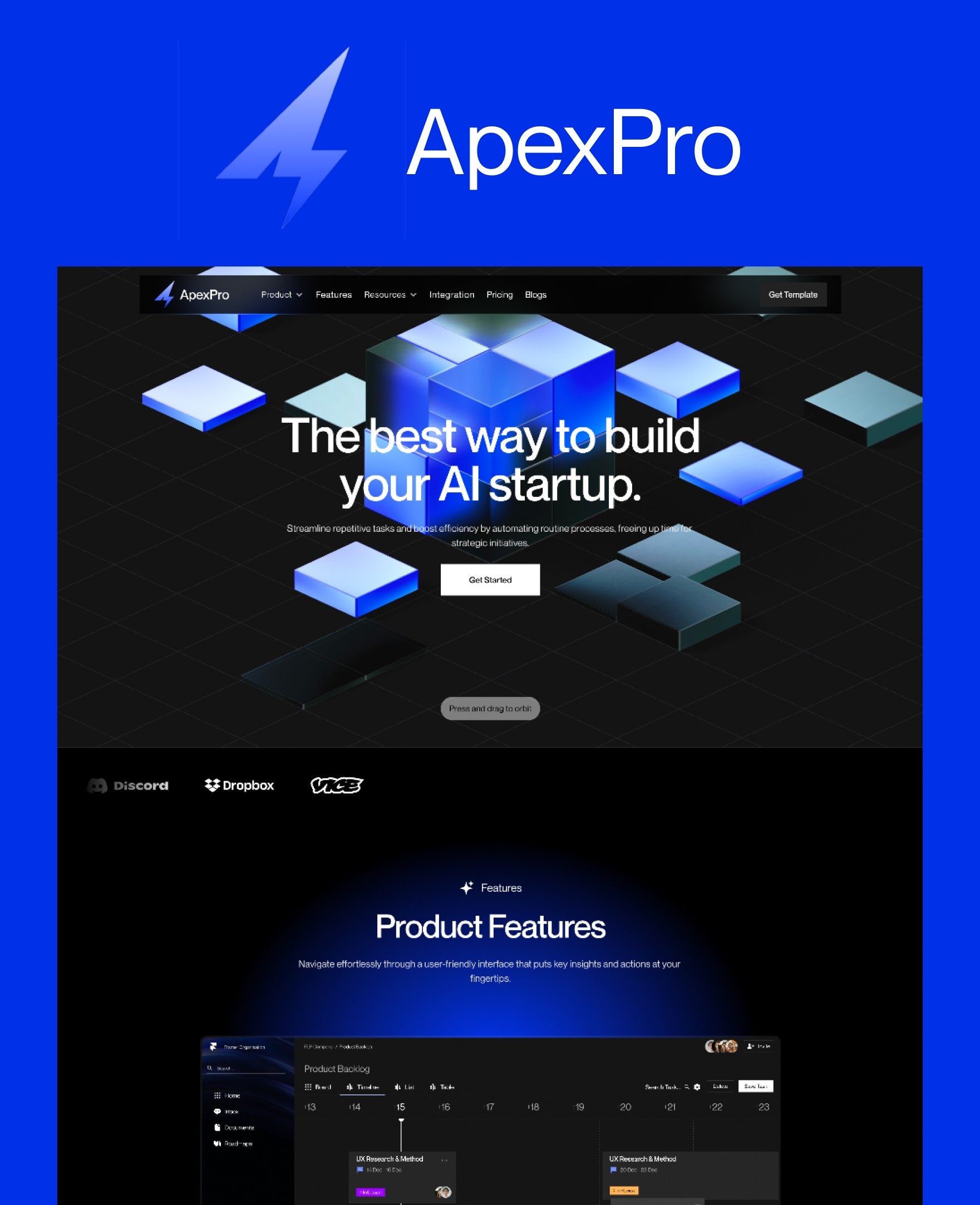 ApexPro Framer template preview 1