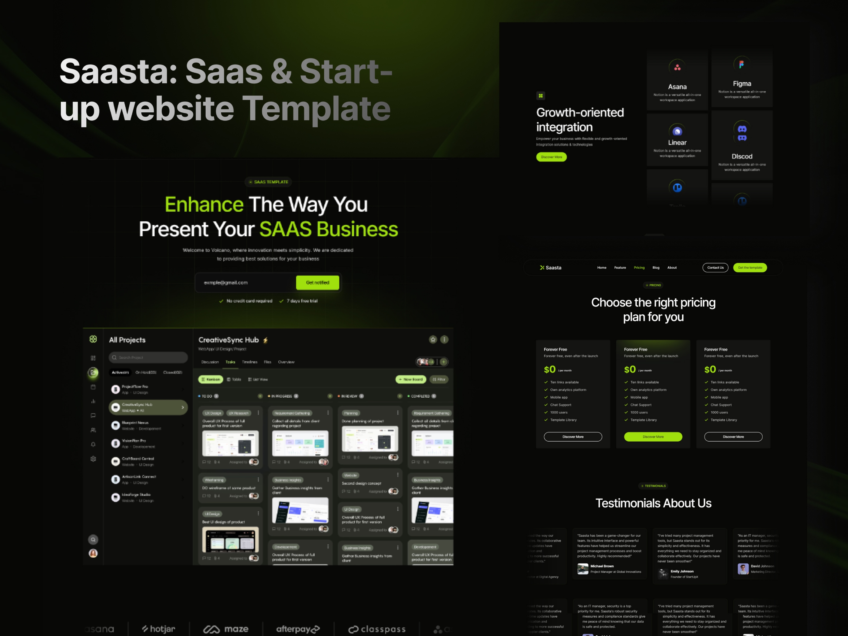 Saasta Framer template preview 2