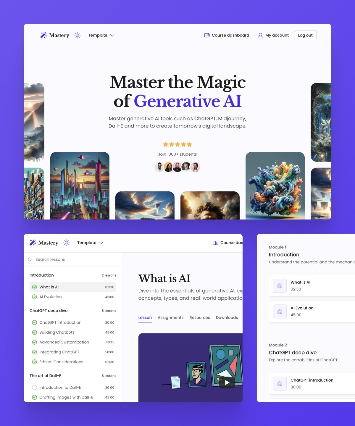 Mastery Framer template preview 1