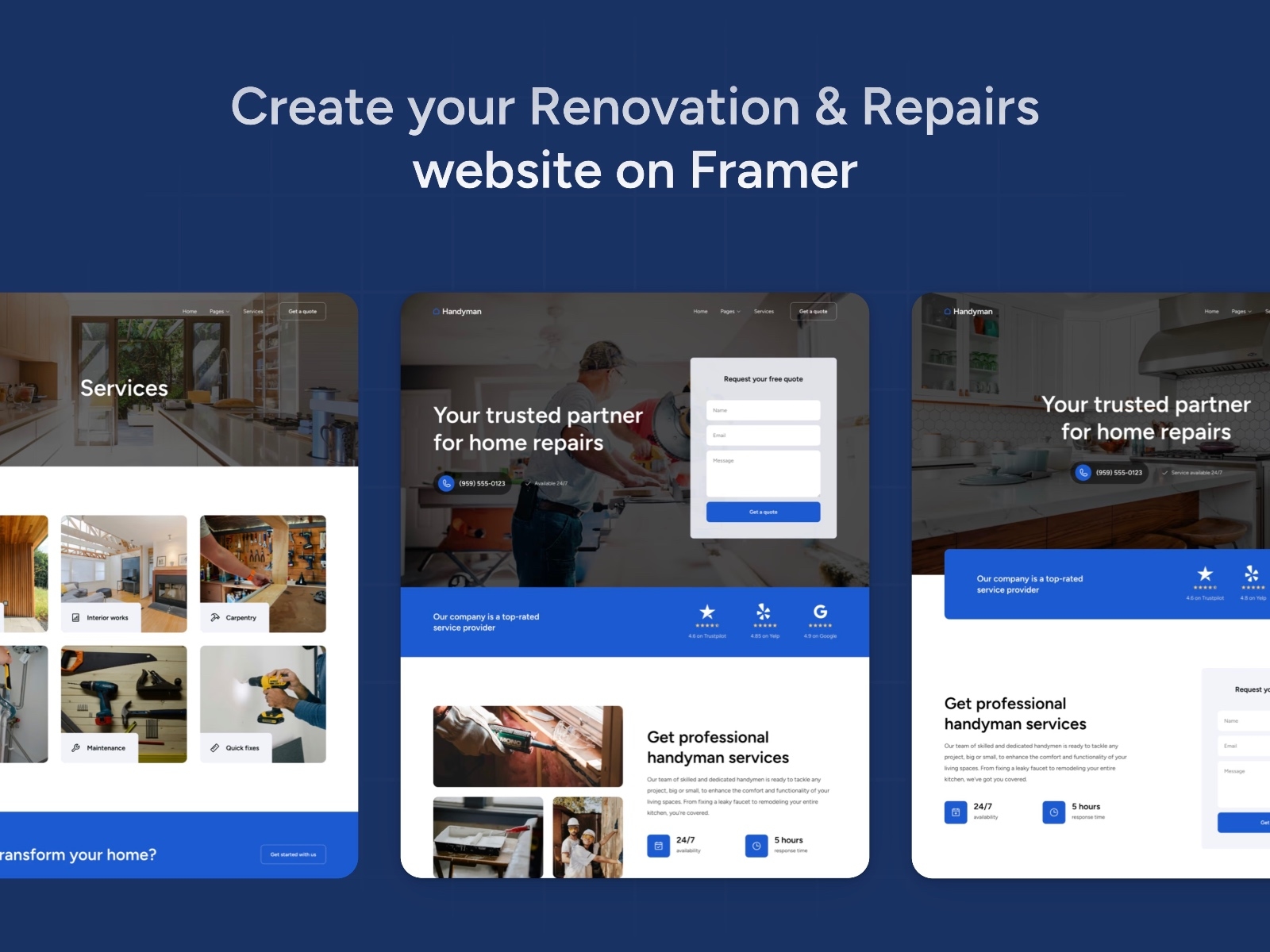 Handyman Framer template preview 3