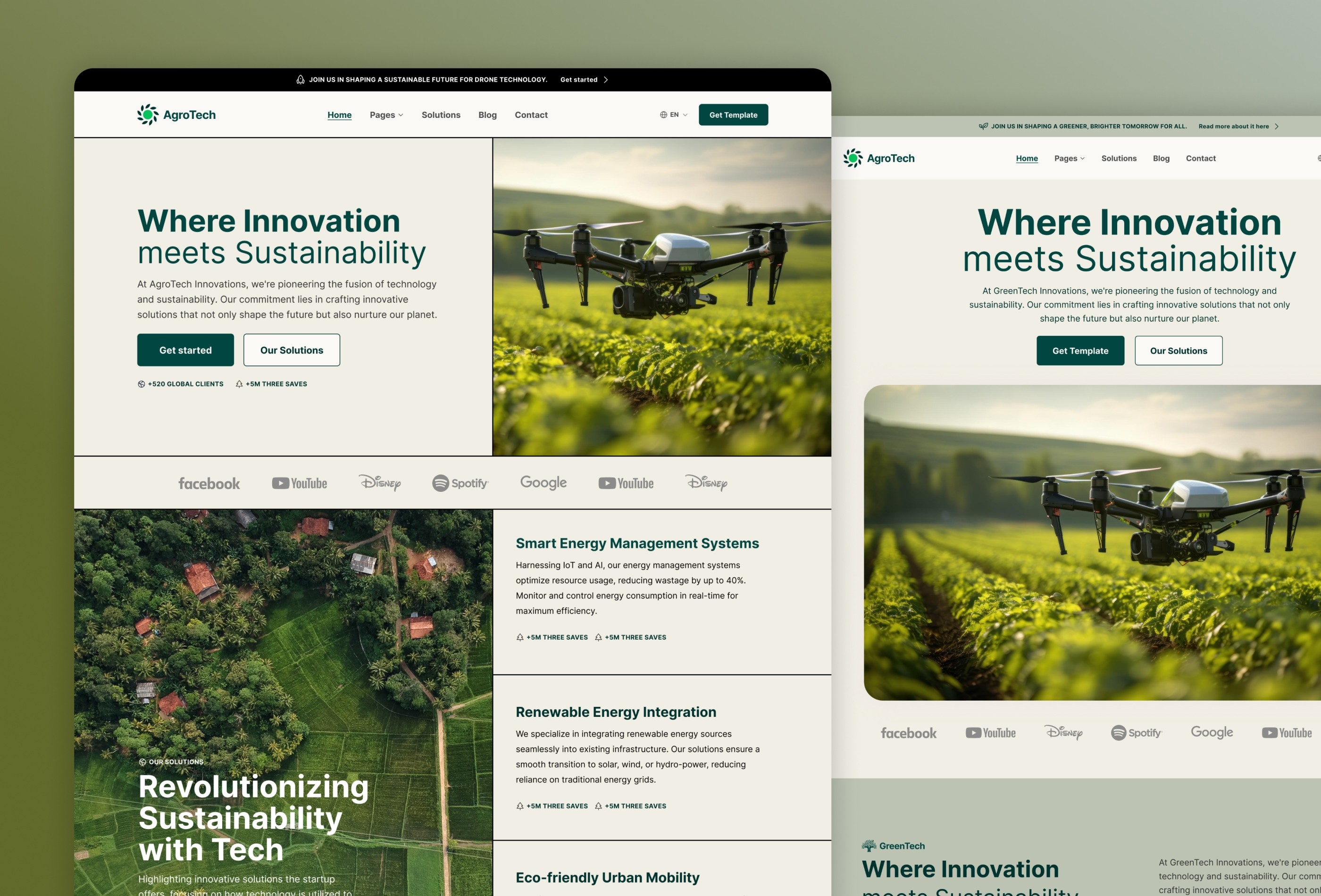 AgroTech Framer template preview 2