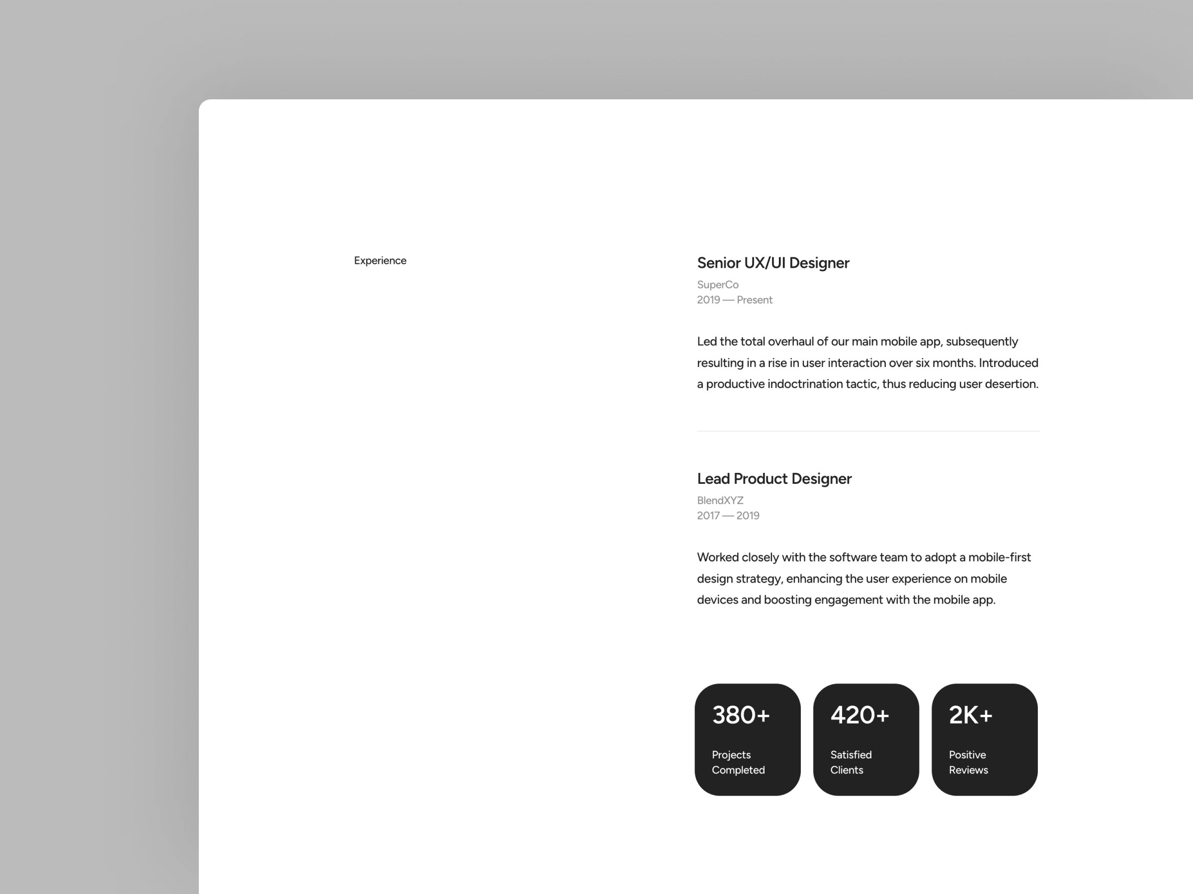 Klio Framer template preview 3