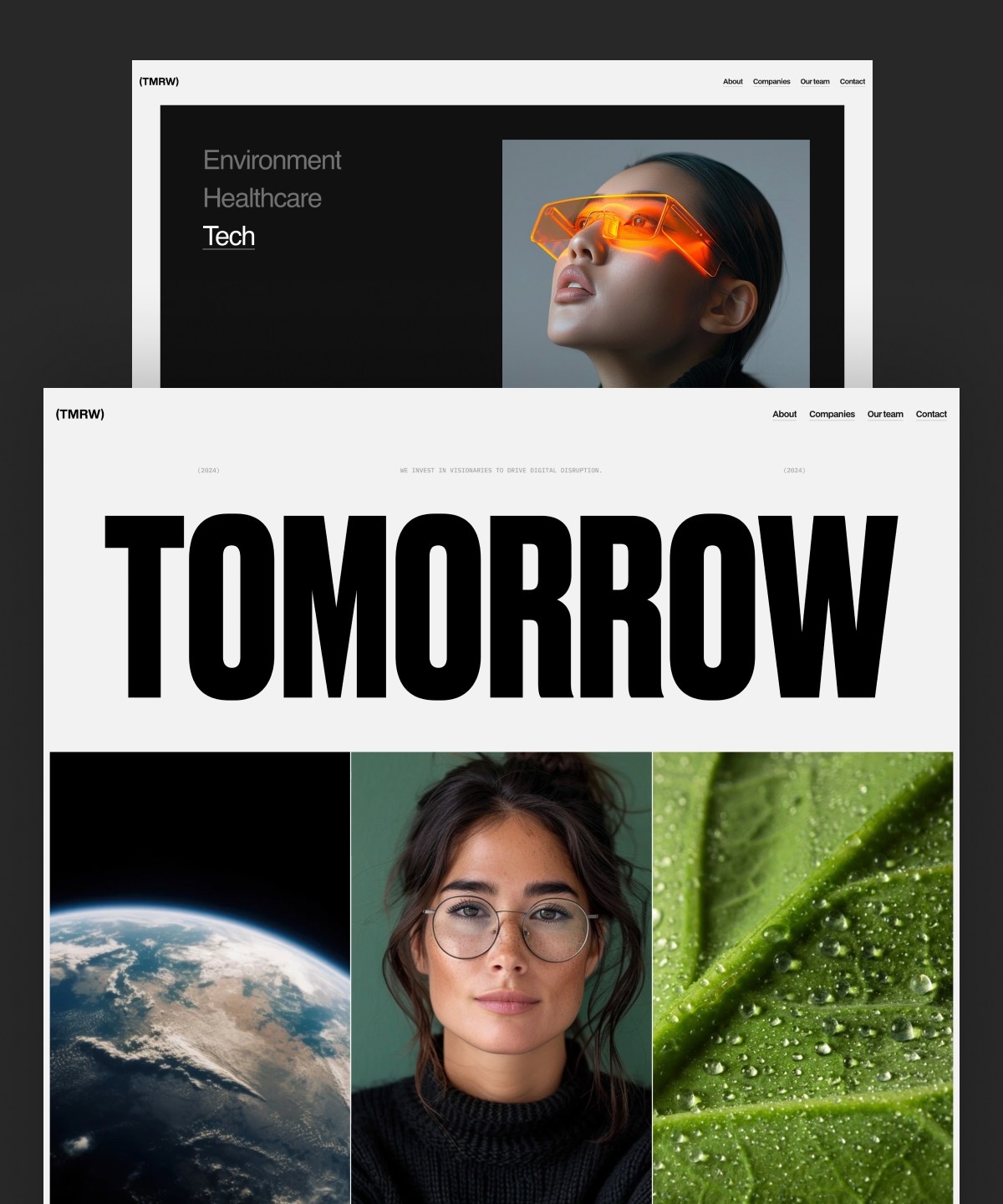 Tomorrow Framer template preview 1