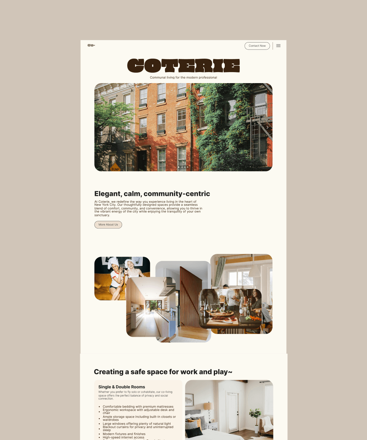 Coterie Framer template preview 1