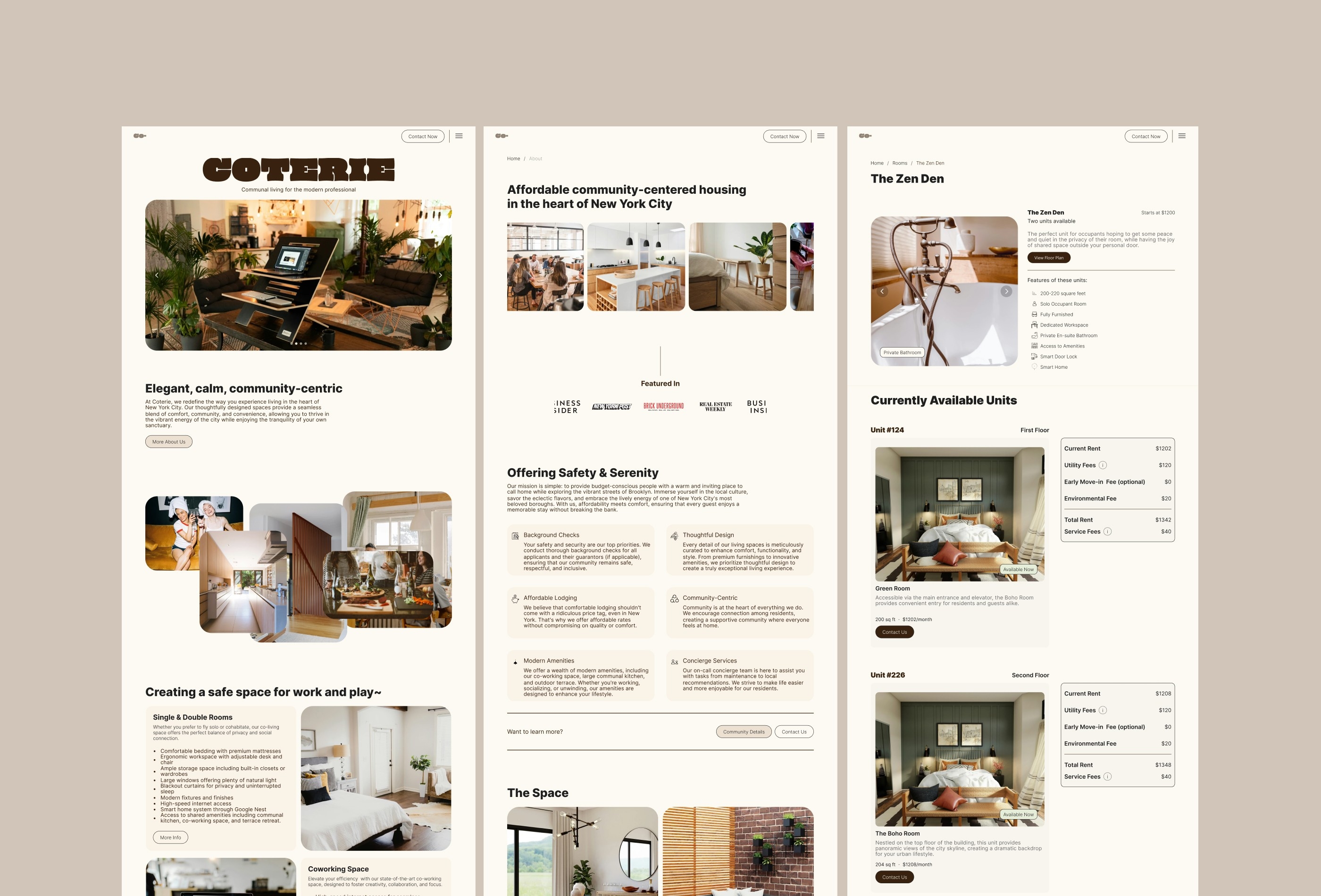 Coterie Framer template preview 3