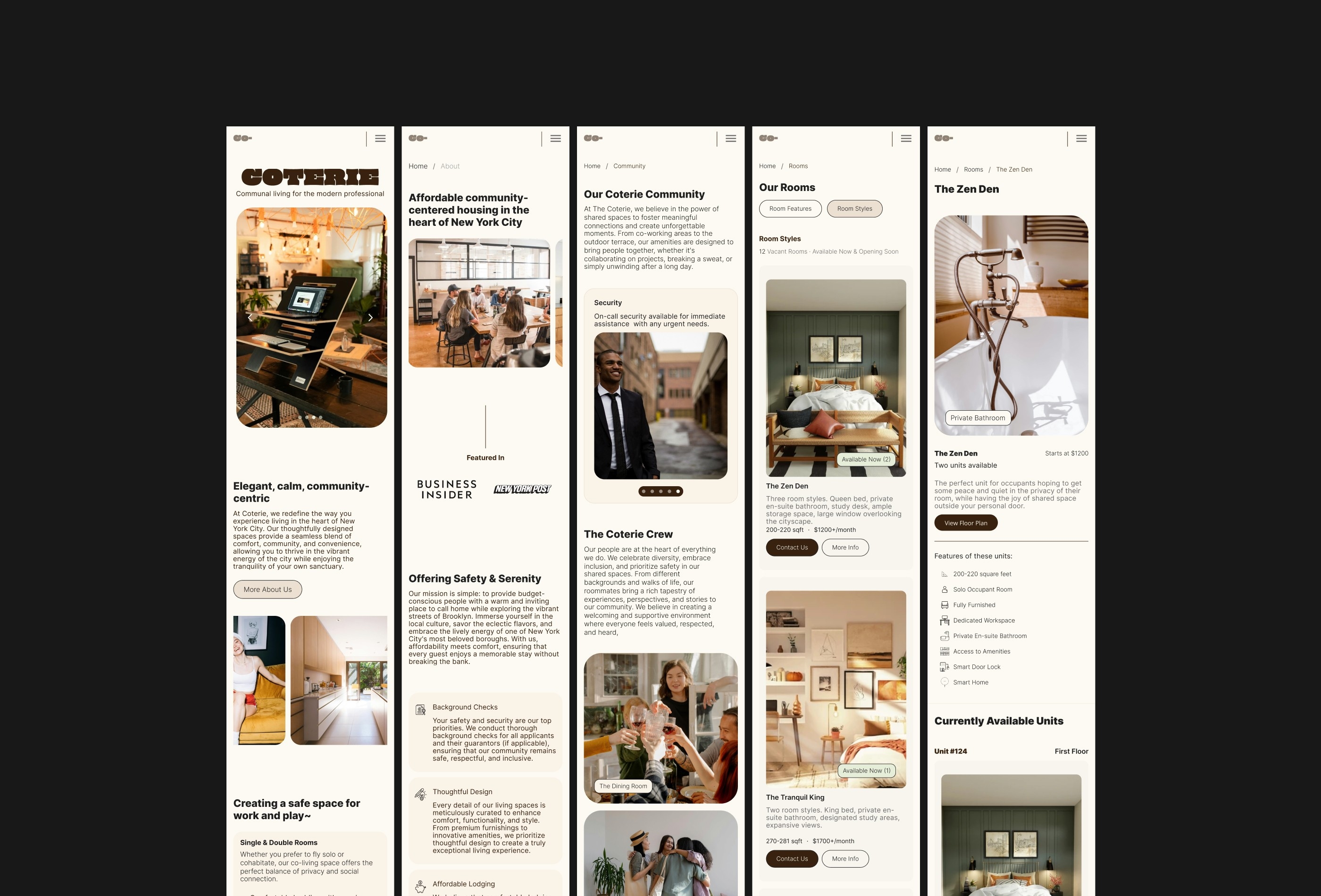 Coterie Framer template preview 4