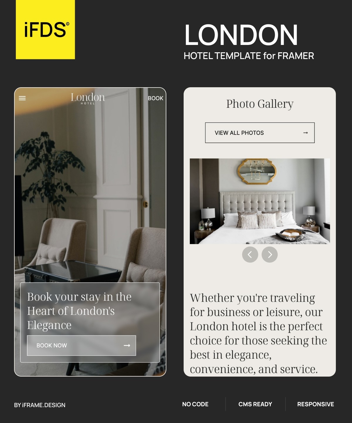 LondonHotel Framer template preview 1