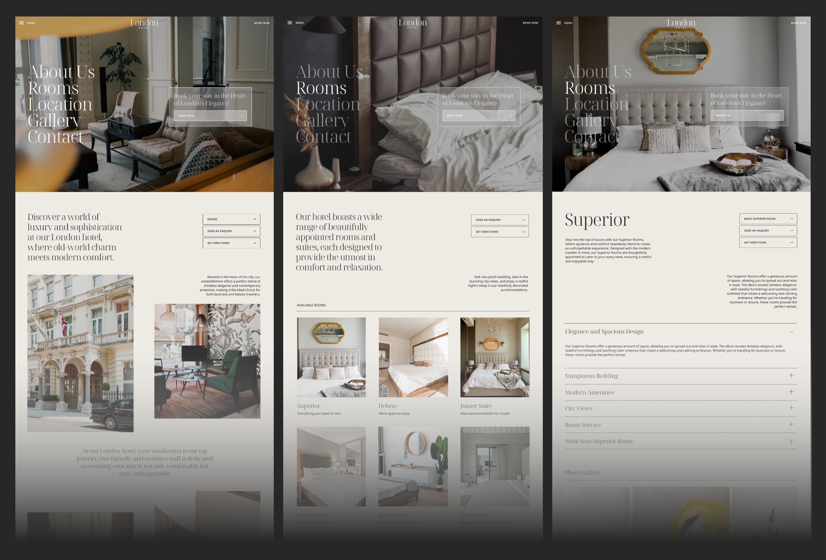 LondonHotel Framer template preview 4