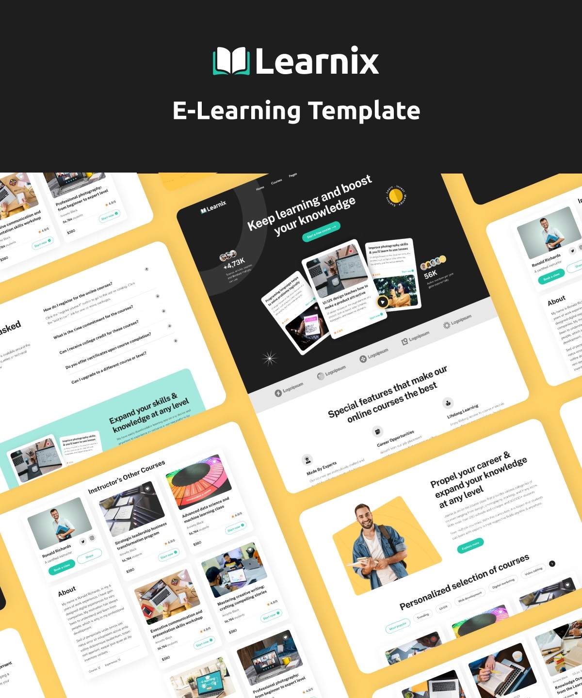 Learnix Framer template preview 1