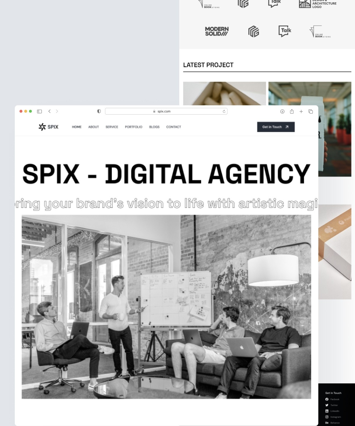 Spix Framer template preview 1