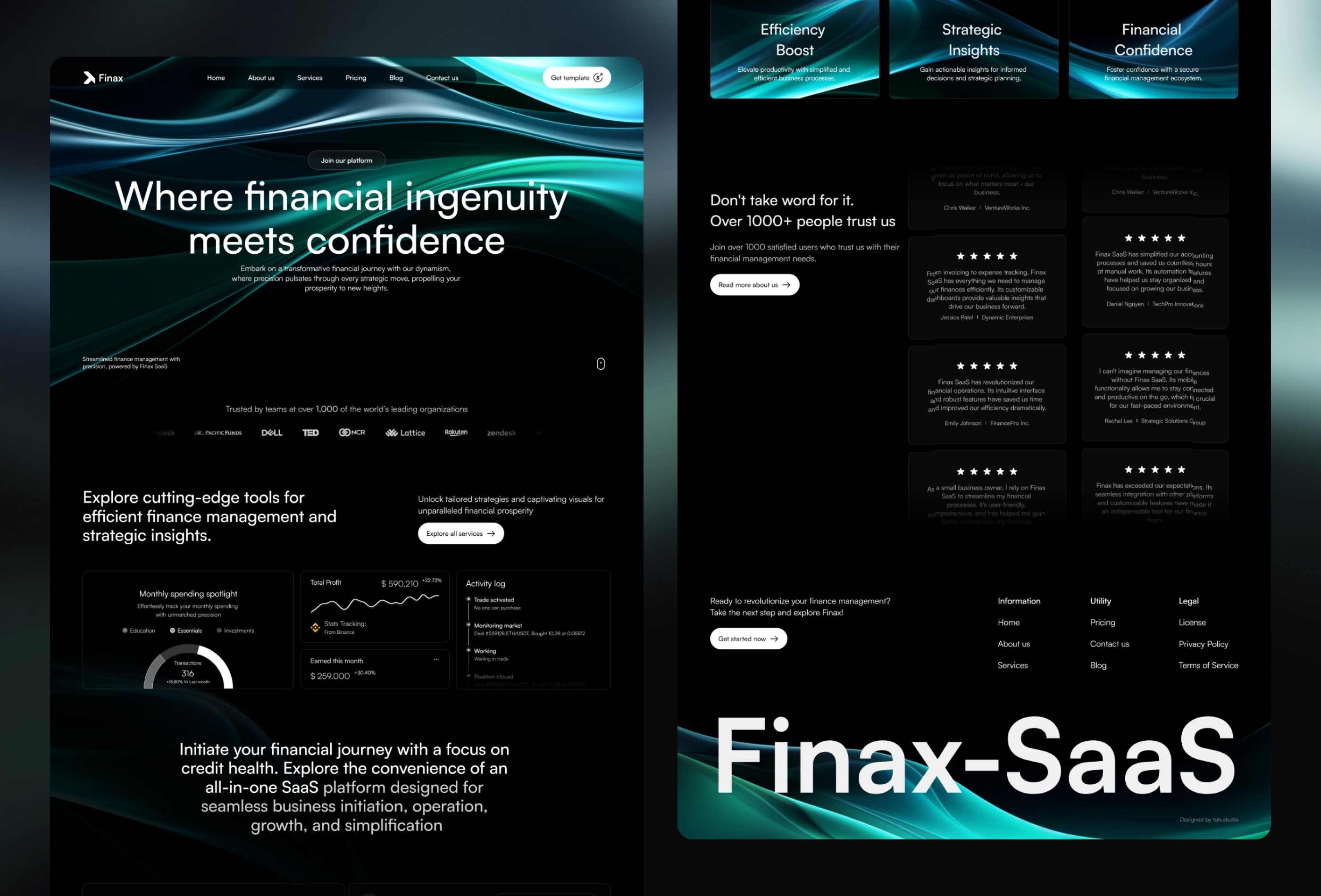 Finax Framer template preview 2