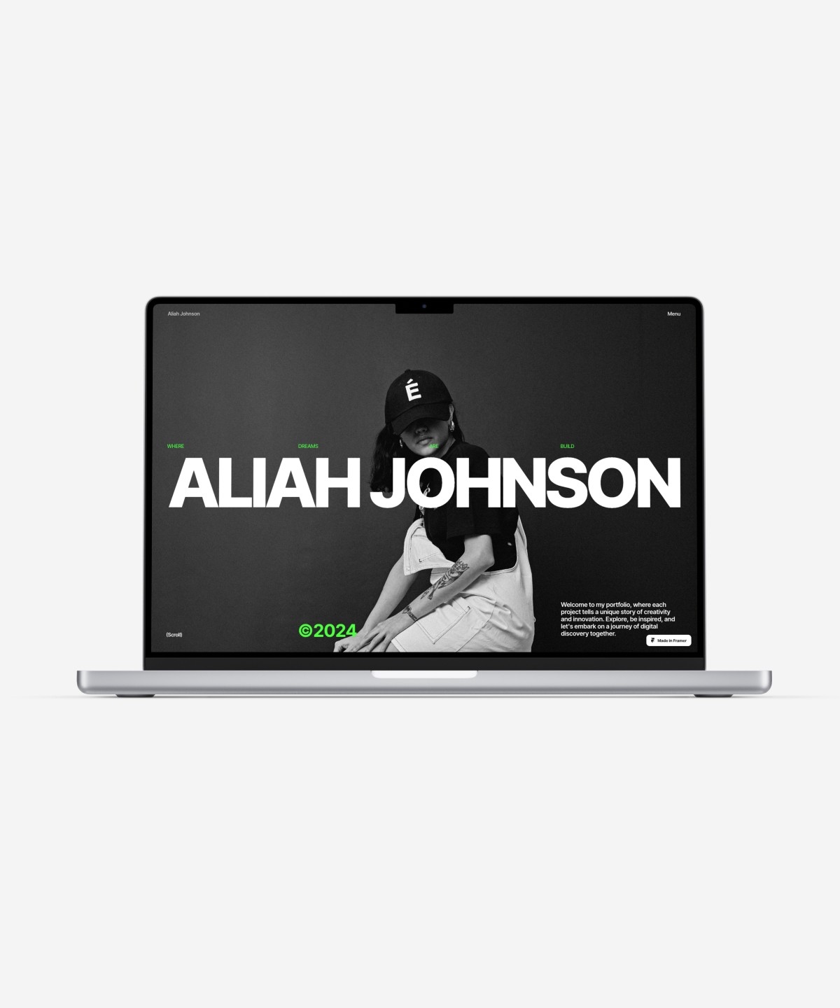 AliahJohnson Framer template preview 1