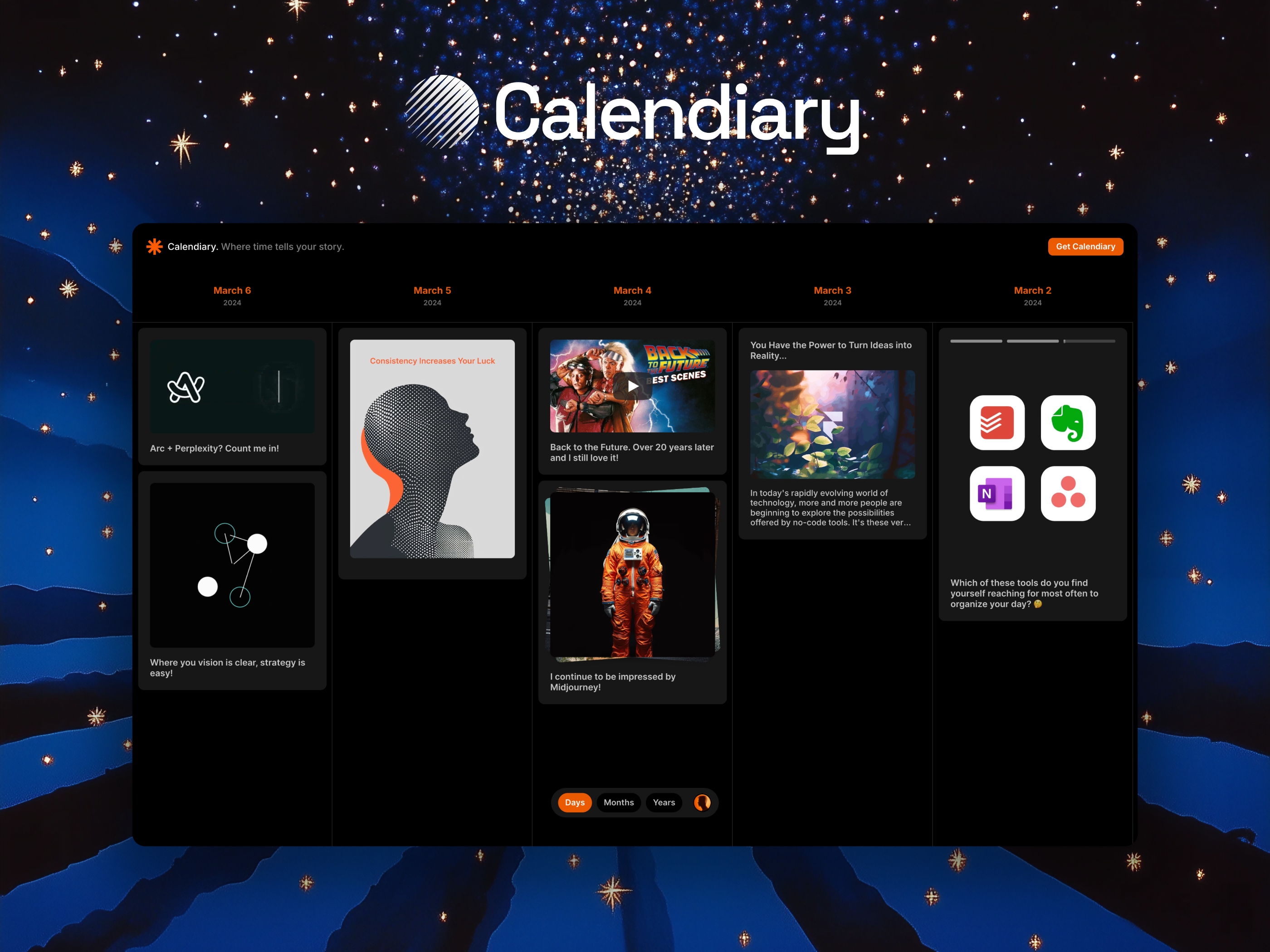 Calendiary Framer template preview 1