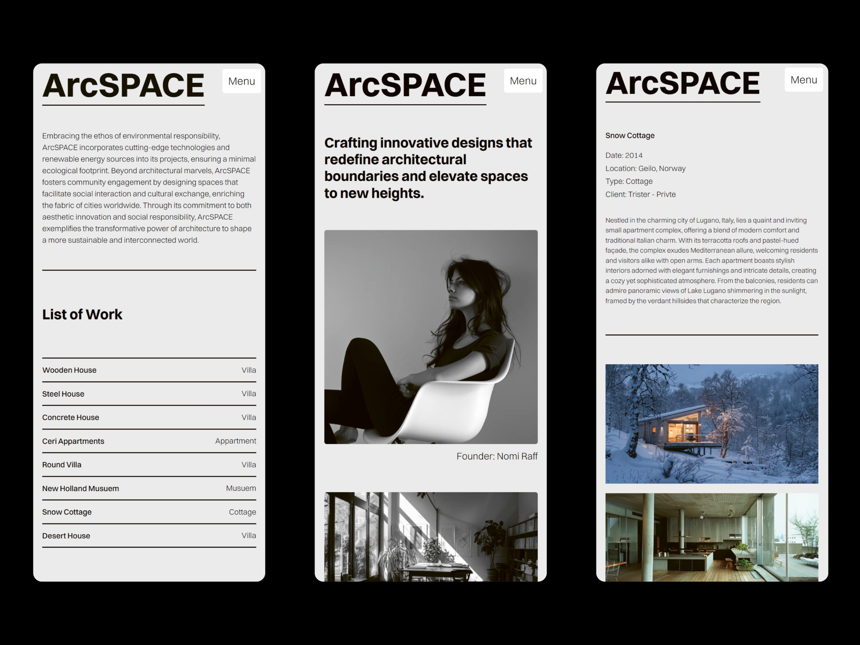 ArcSPACE Framer template preview 2