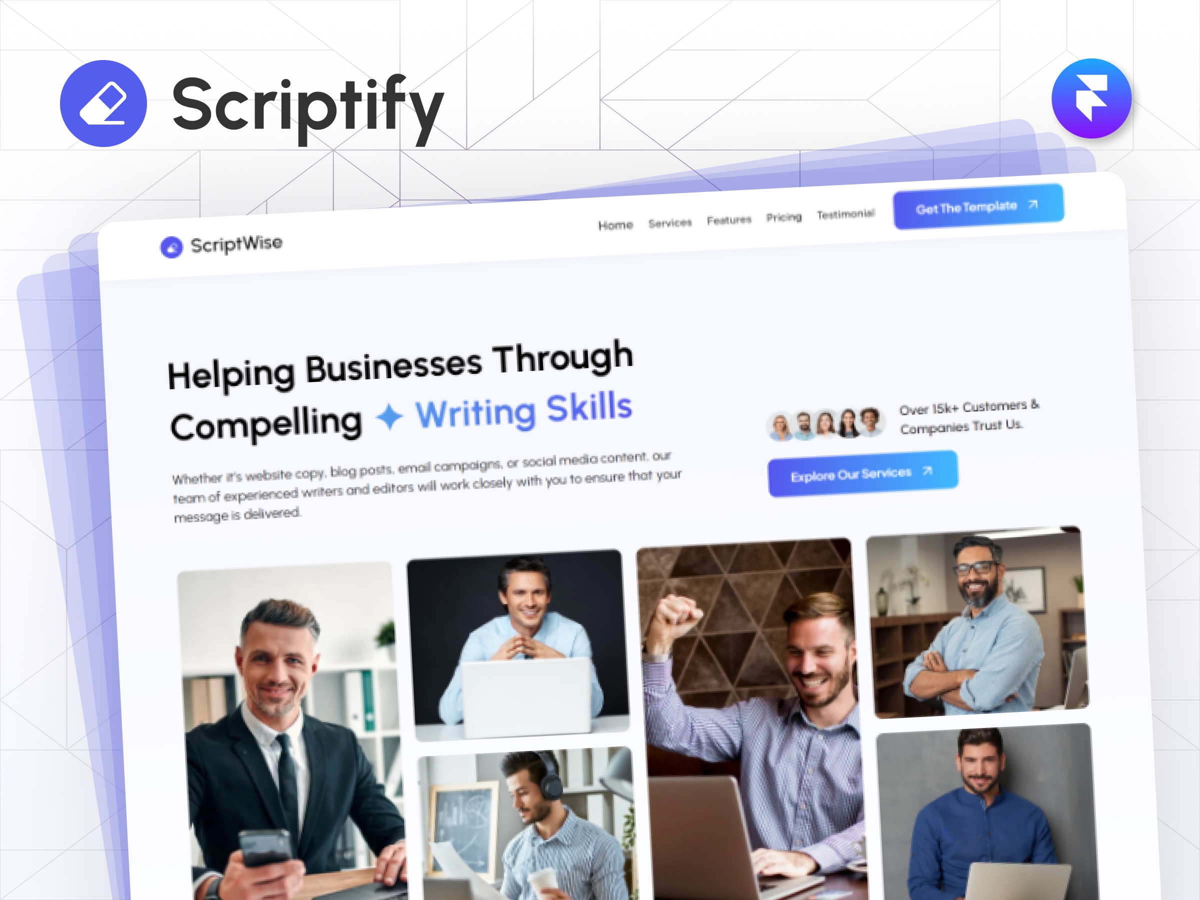 Scriptify Framer template preview 1