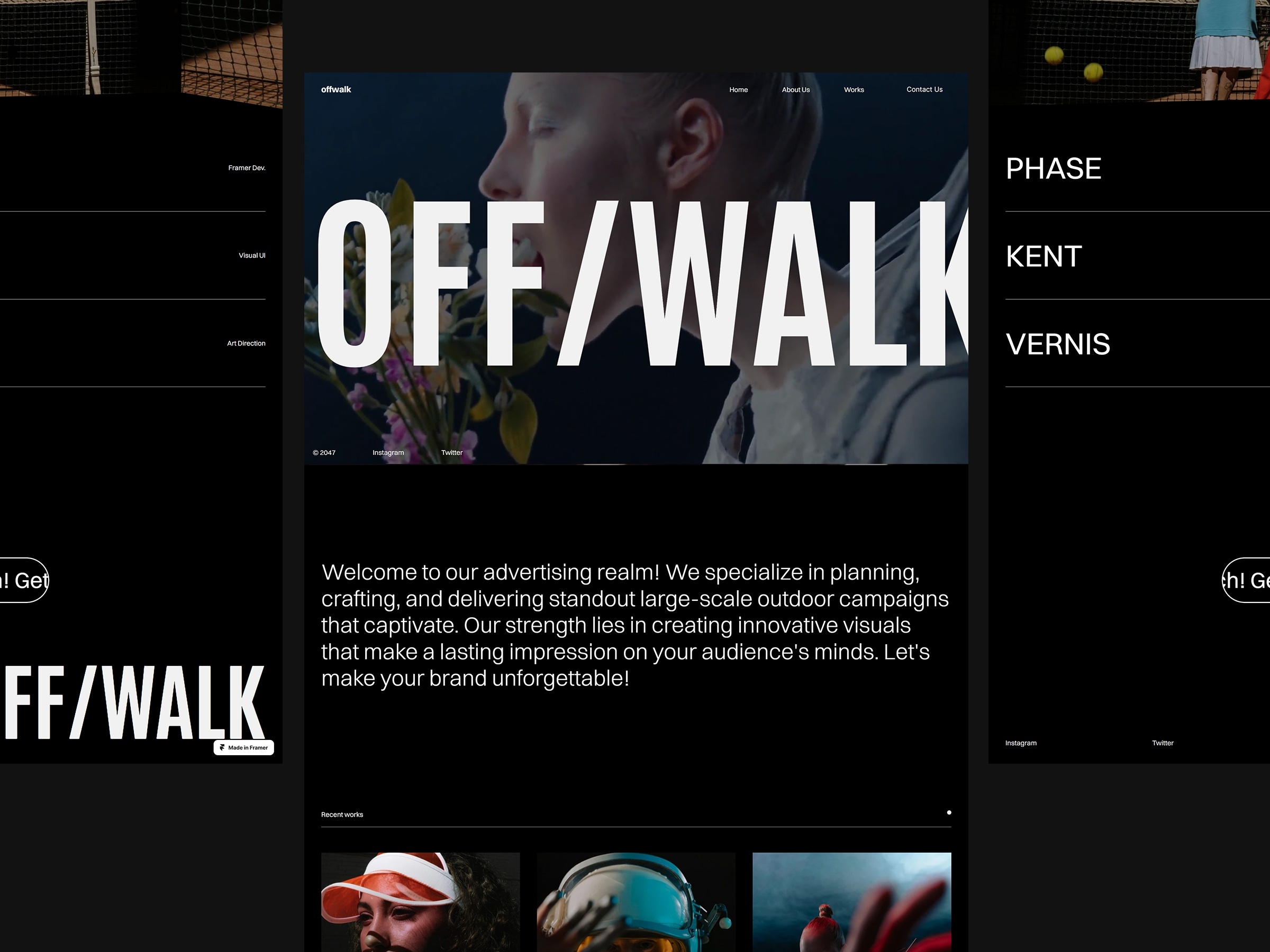 OffWalk Framer template preview 1