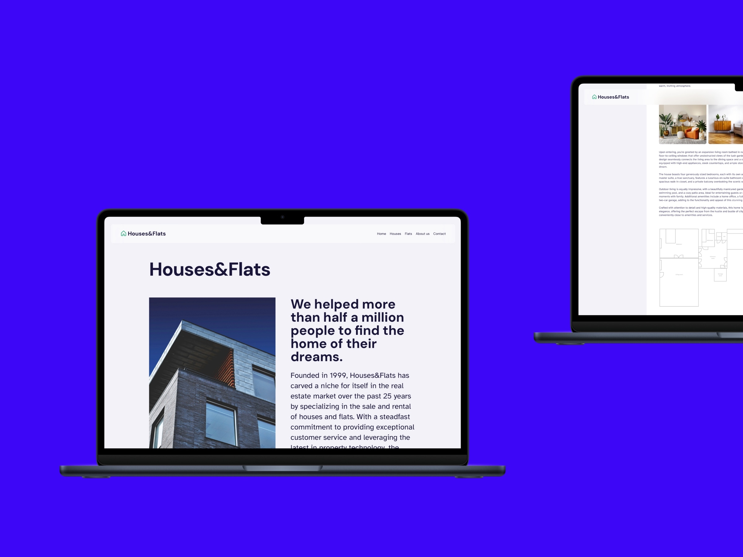 Houses&Flats Framer template preview 2