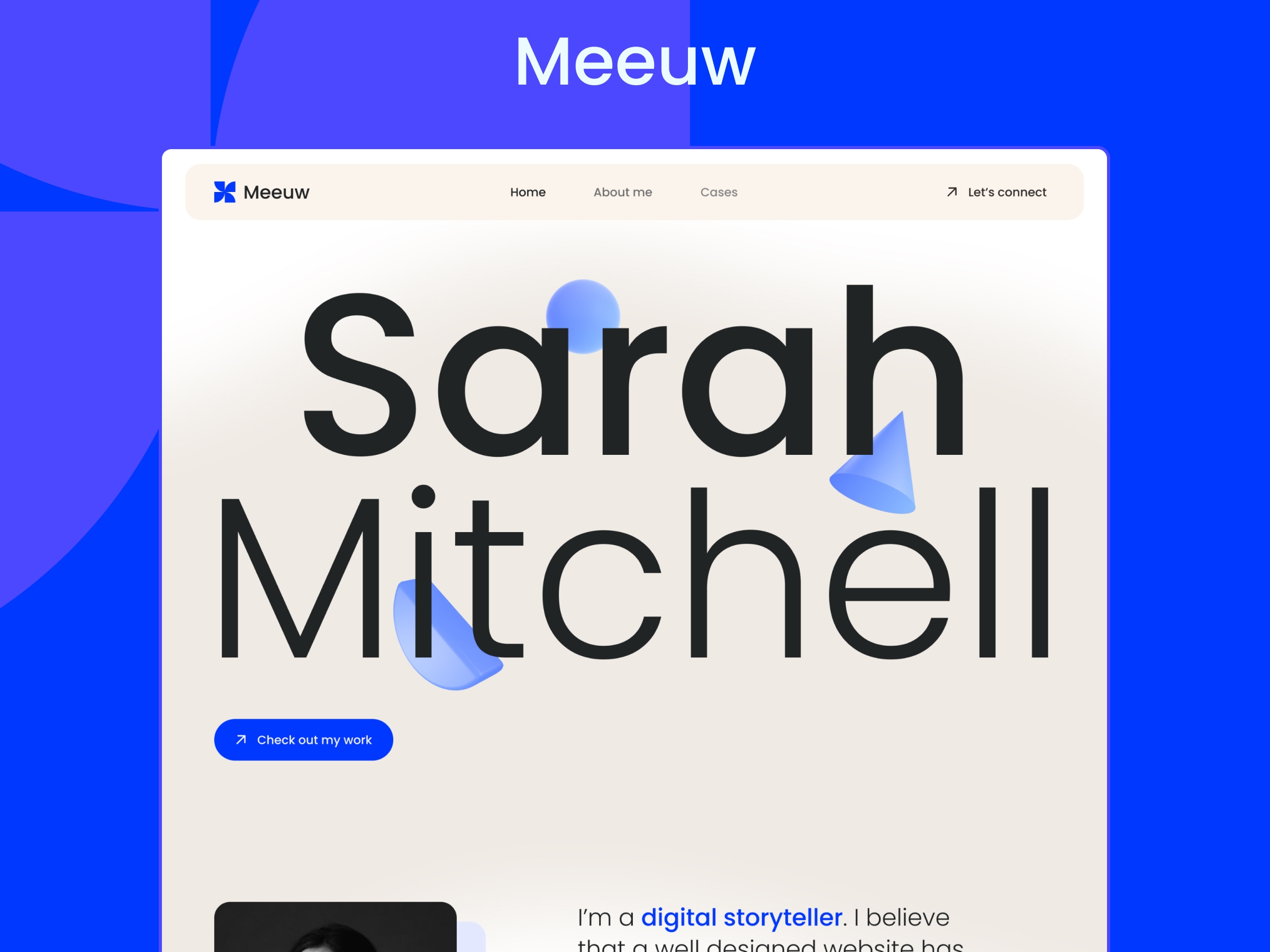 Meeuw Framer template preview 1