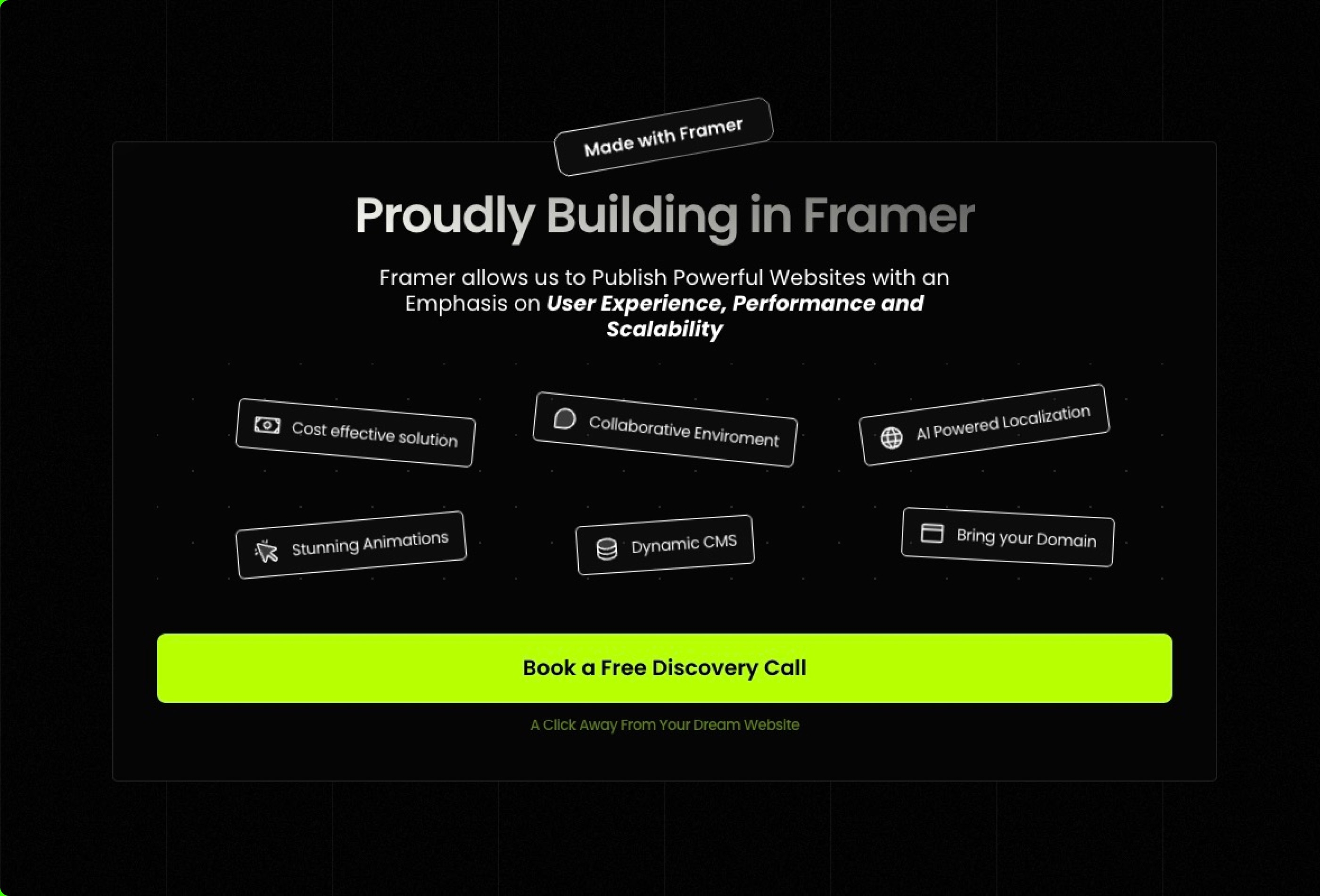 DuduAgency Framer template preview 3