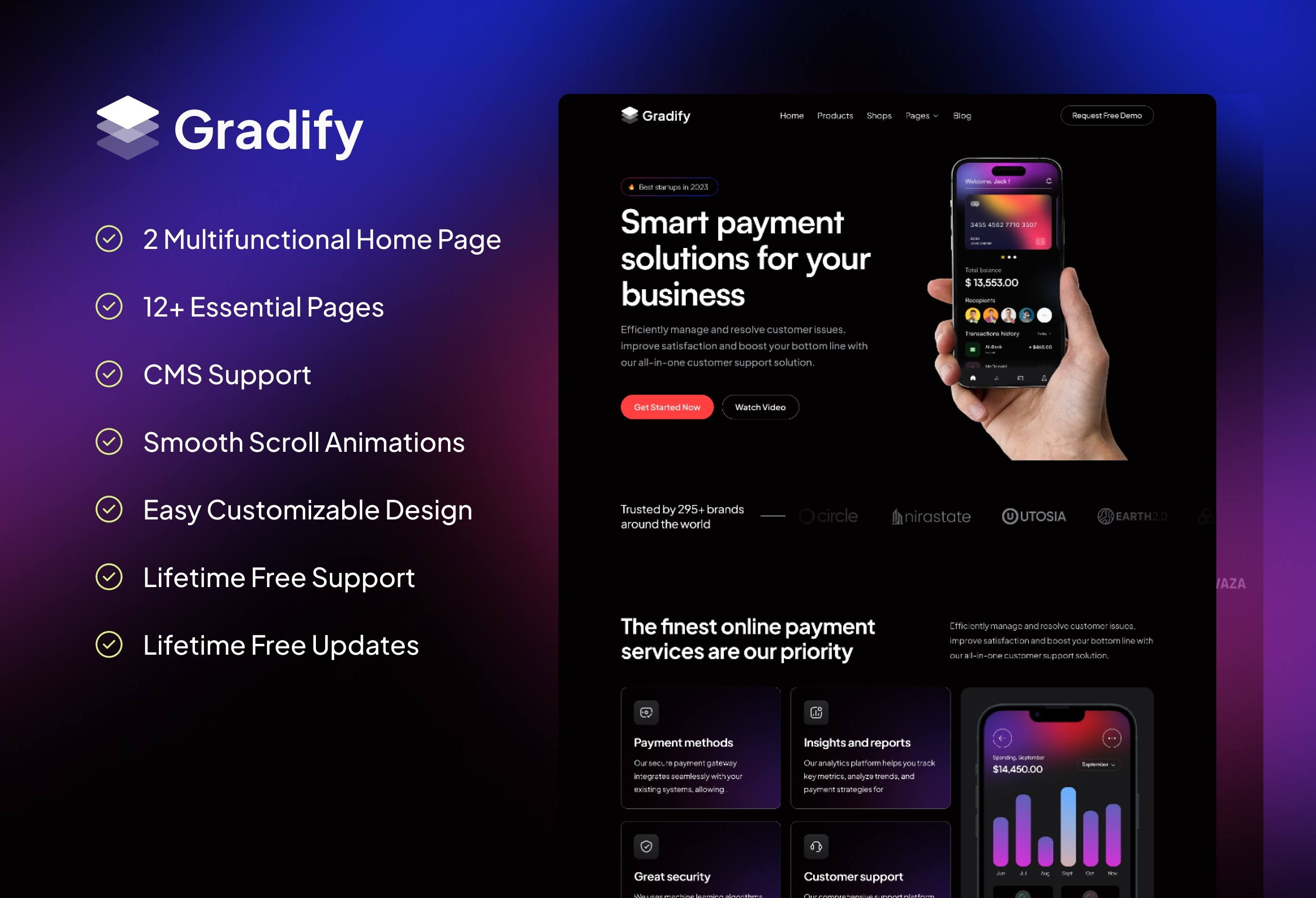 Gradify Framer template preview 2