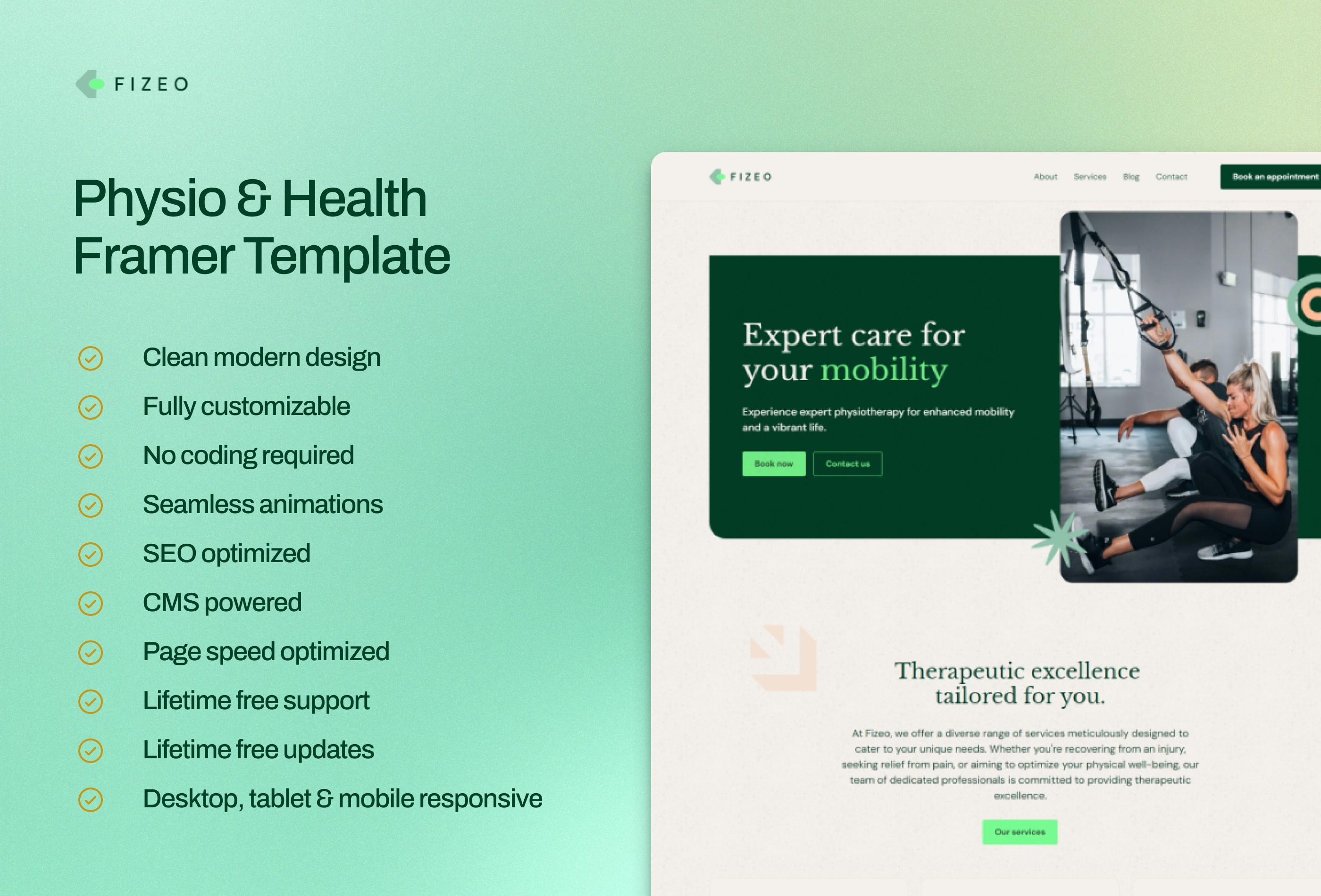 Fizeo Framer template preview 2