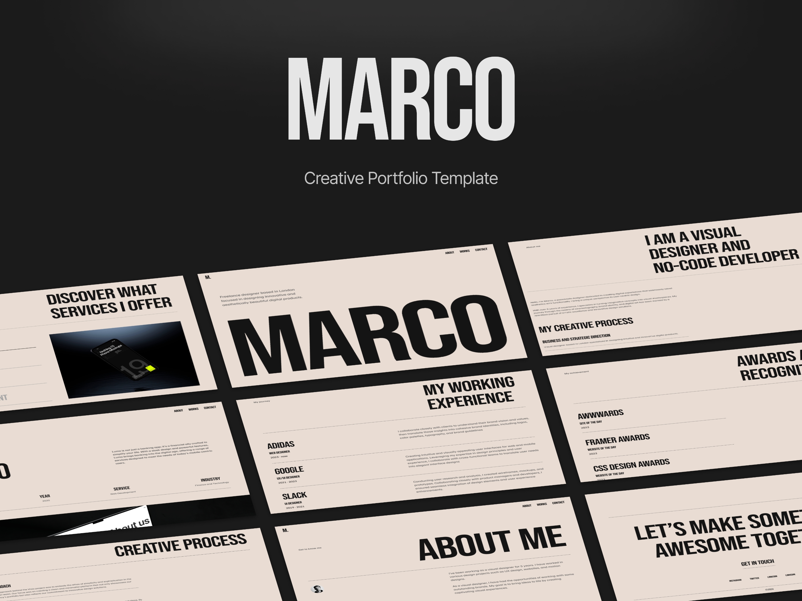 Marco Framer template preview 1