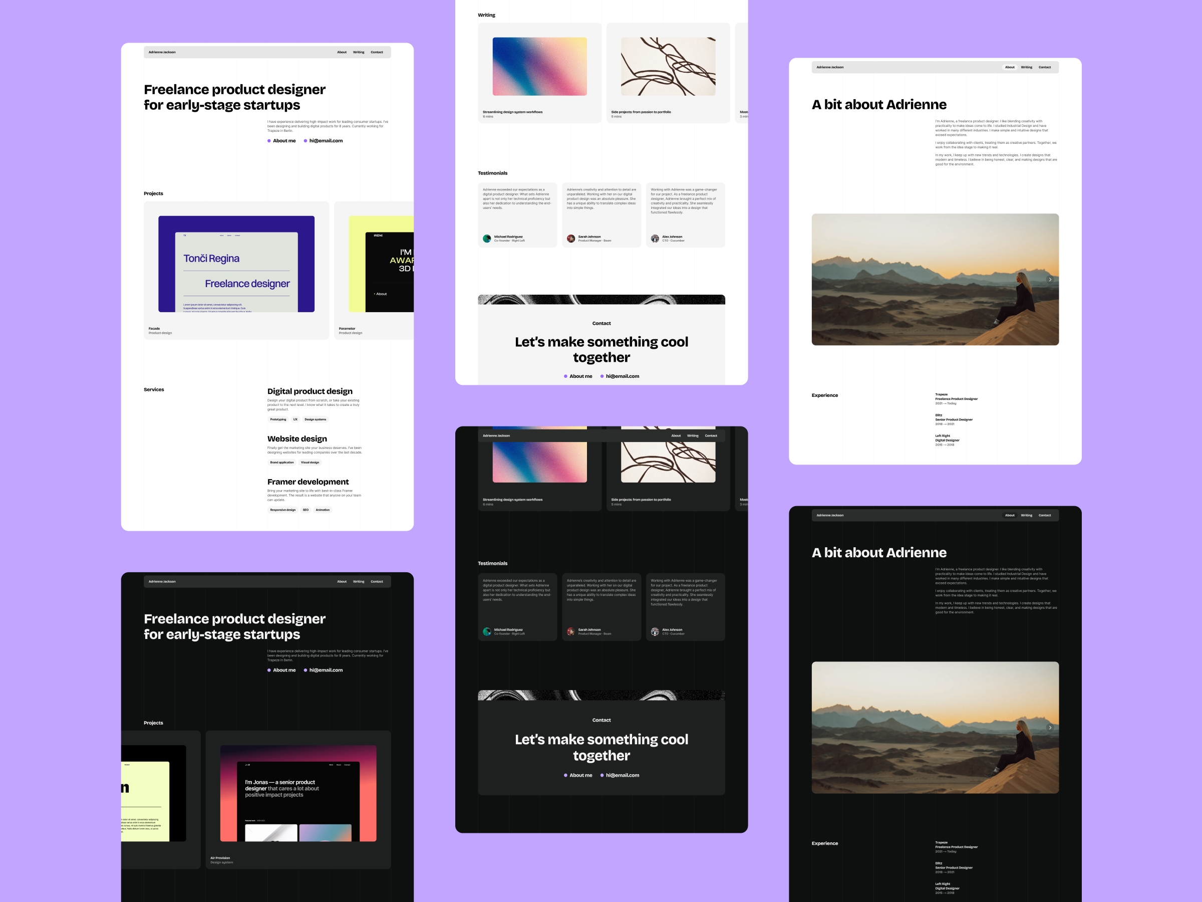 Lucid Framer template preview 2