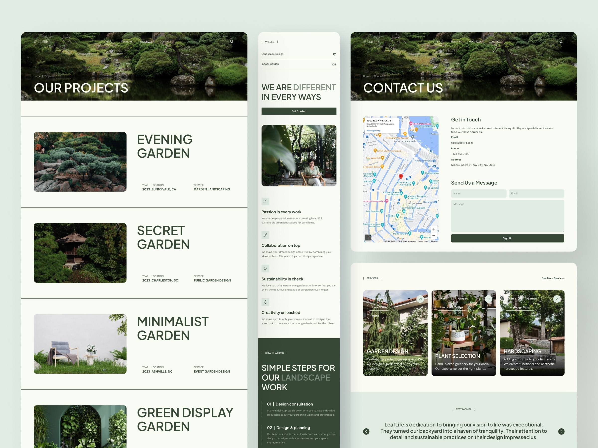 Leaflife Framer template preview 3