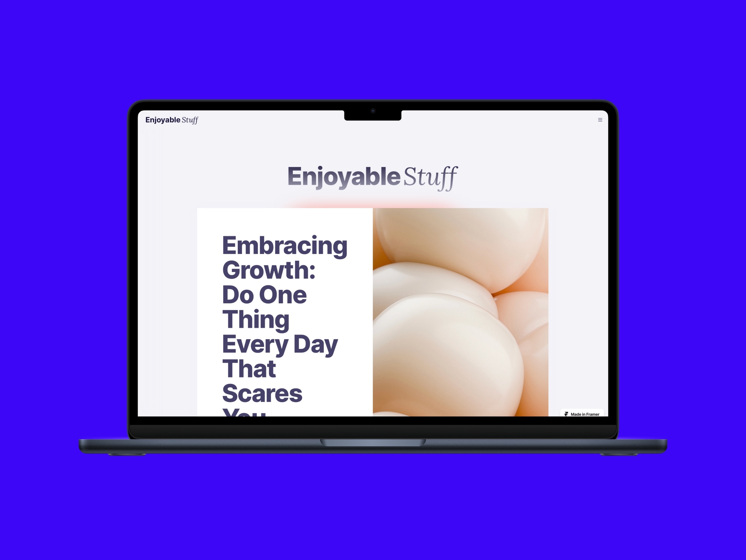 EnjoyStuff Framer template preview 1