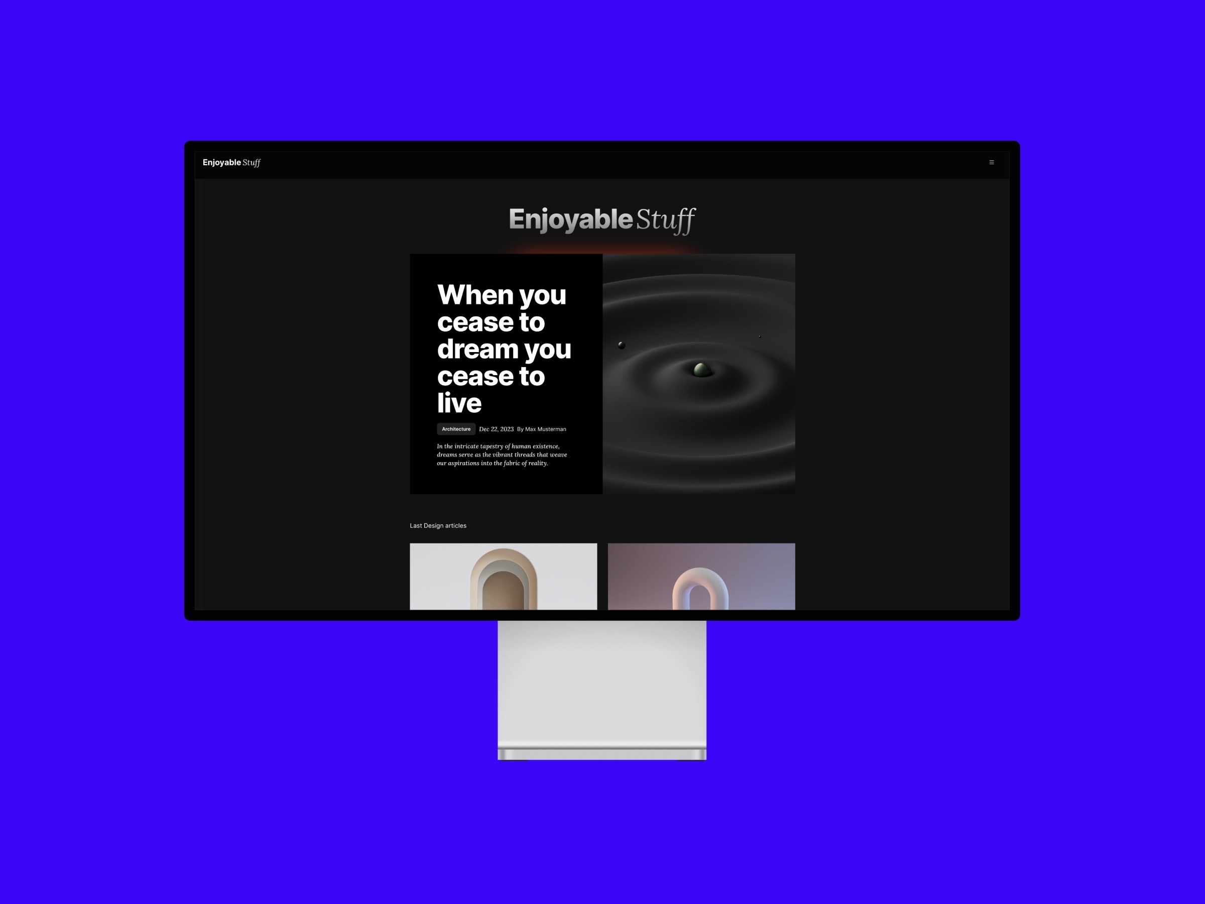 EnjoyStuff Framer template preview 2