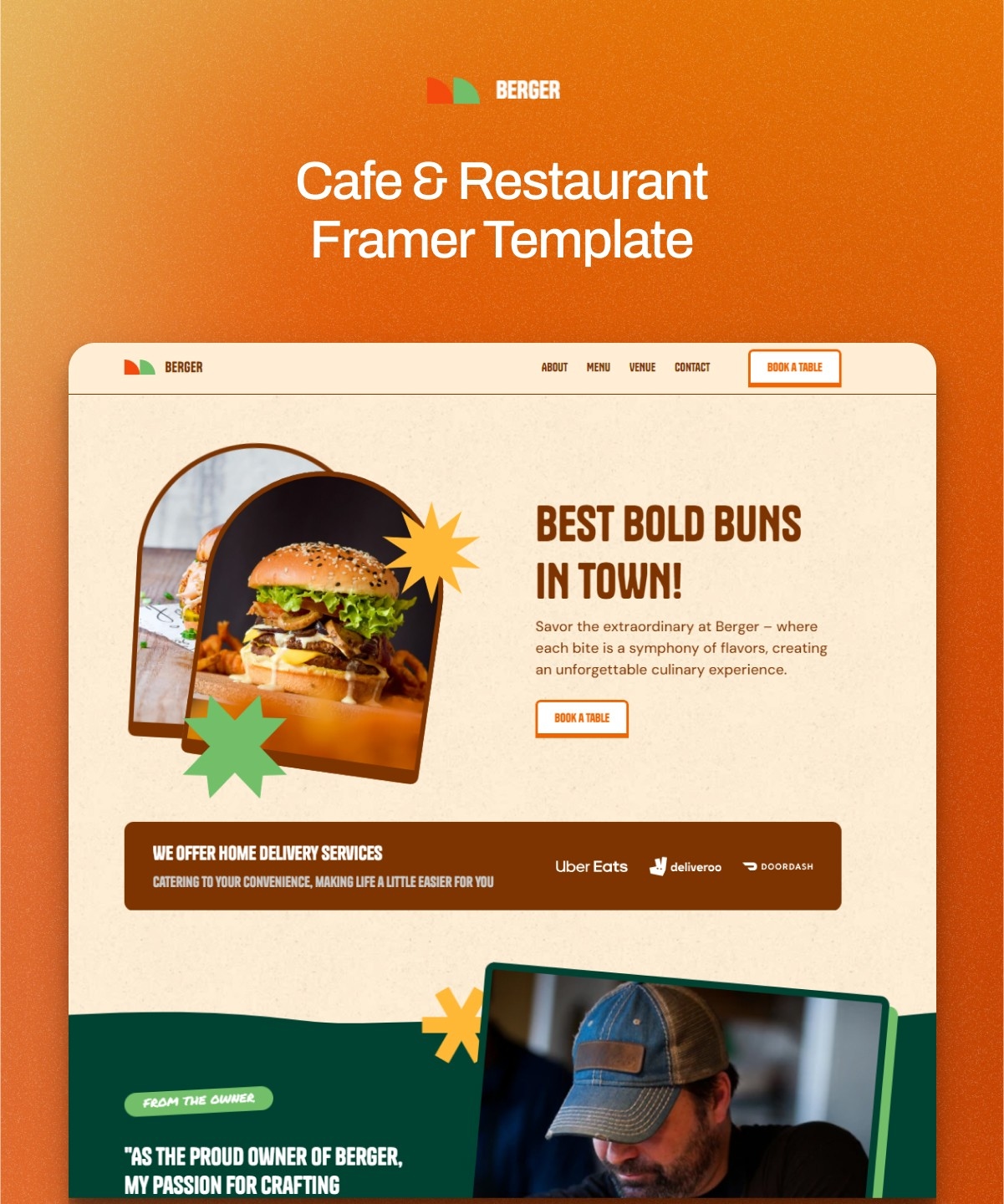 Berger Framer template preview 1