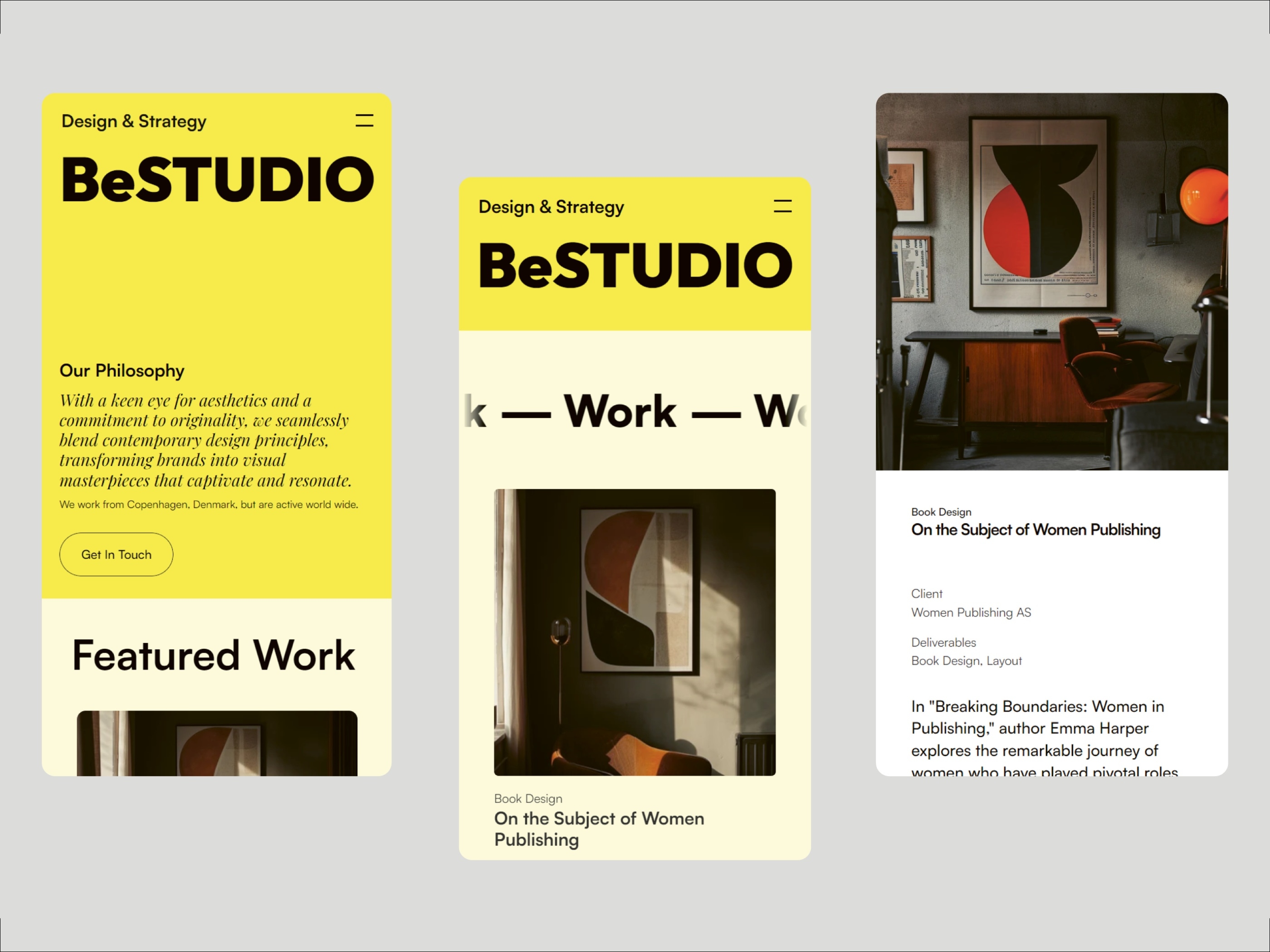 BeStudio Framer template preview 3