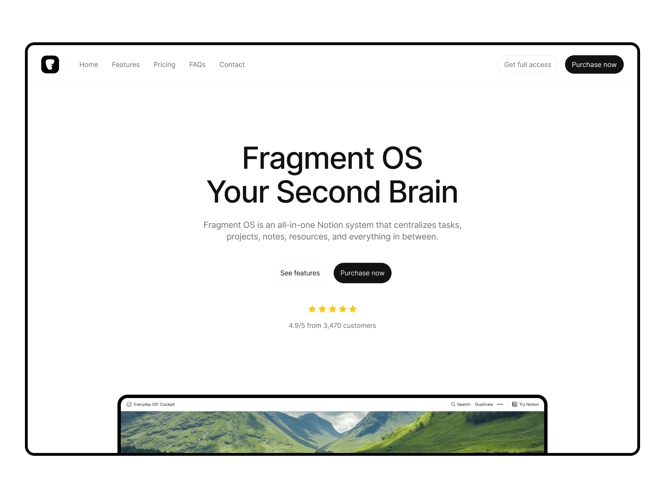 Fragments Framer template preview 2