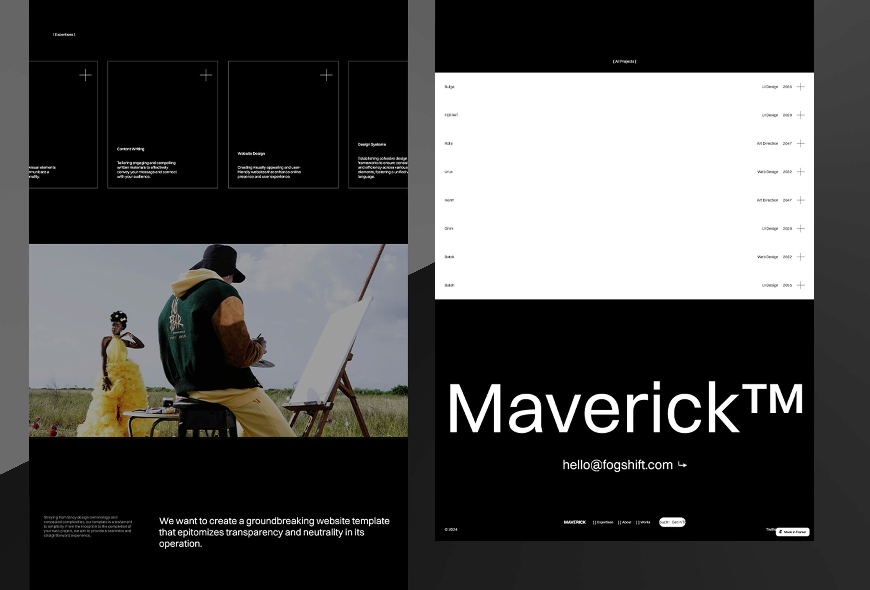 Maverick Framer template preview 4