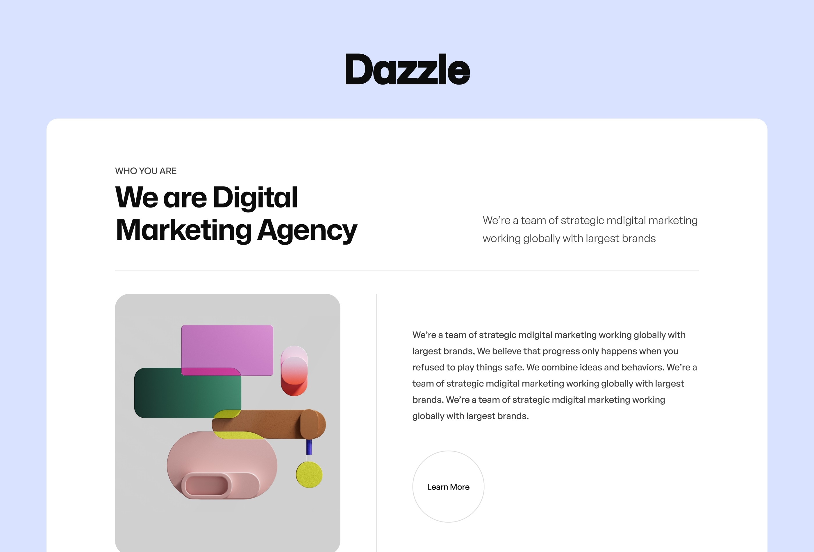 Dazzle Framer template preview 3