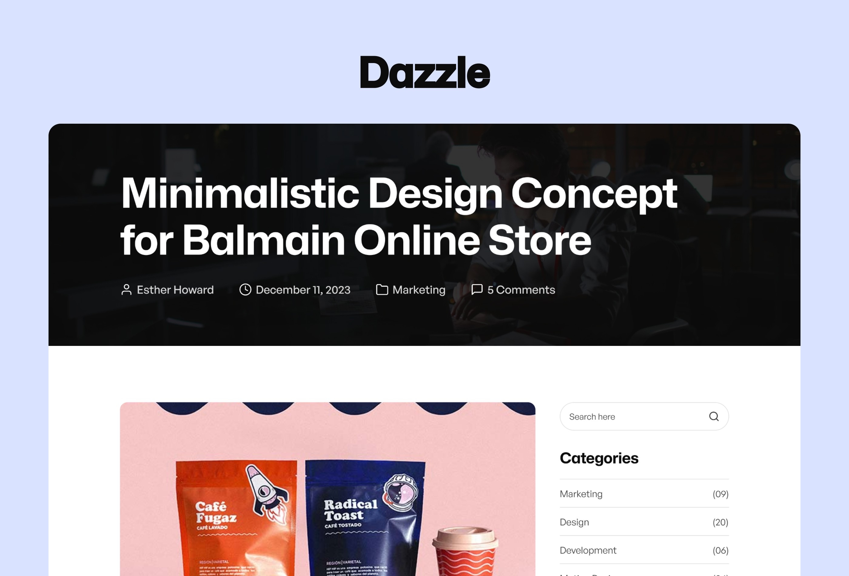 Dazzle Framer template preview 4