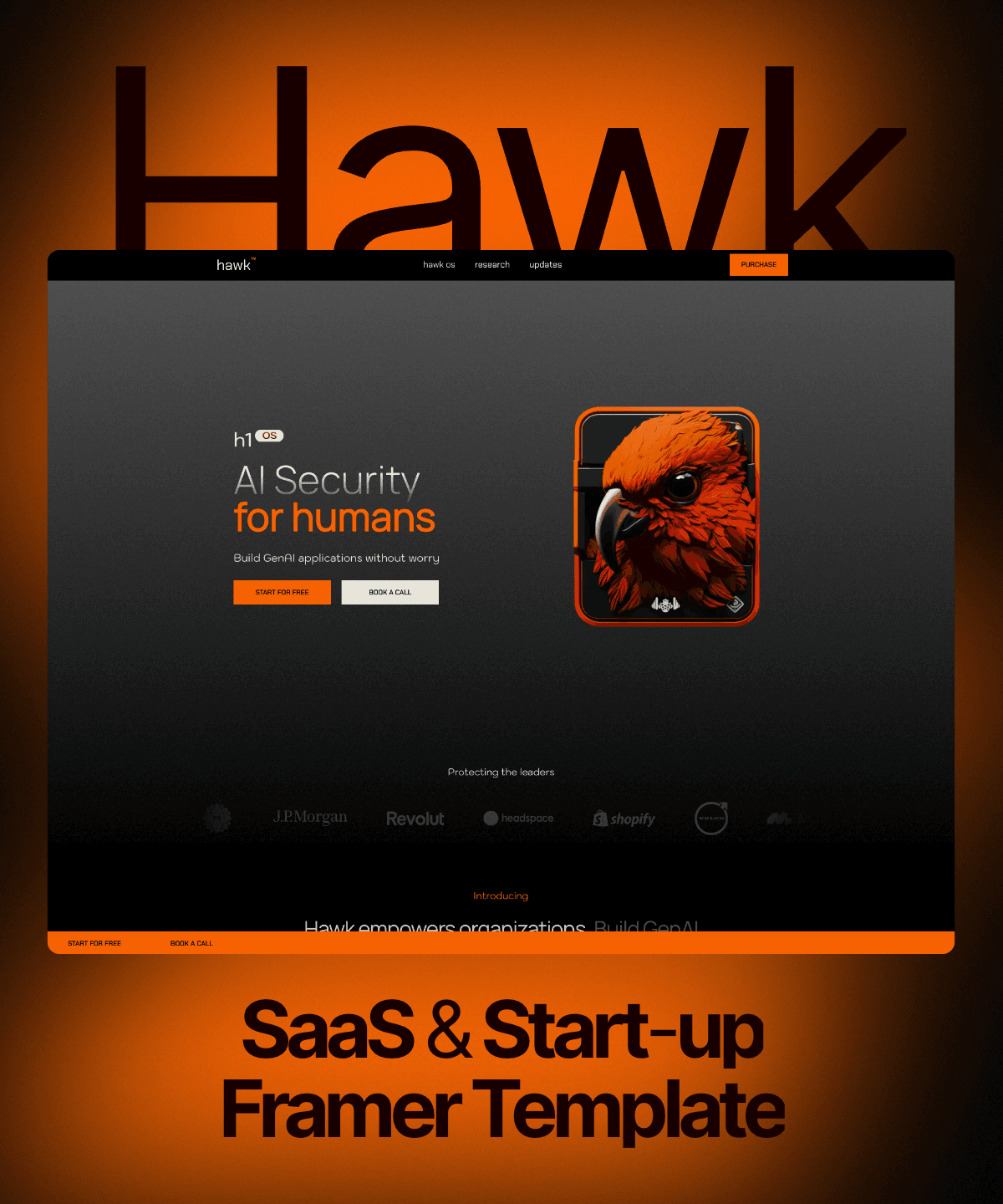 Hawk Framer template preview 1