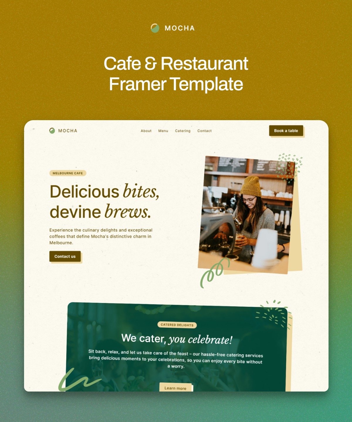 Mocha Framer template preview 1